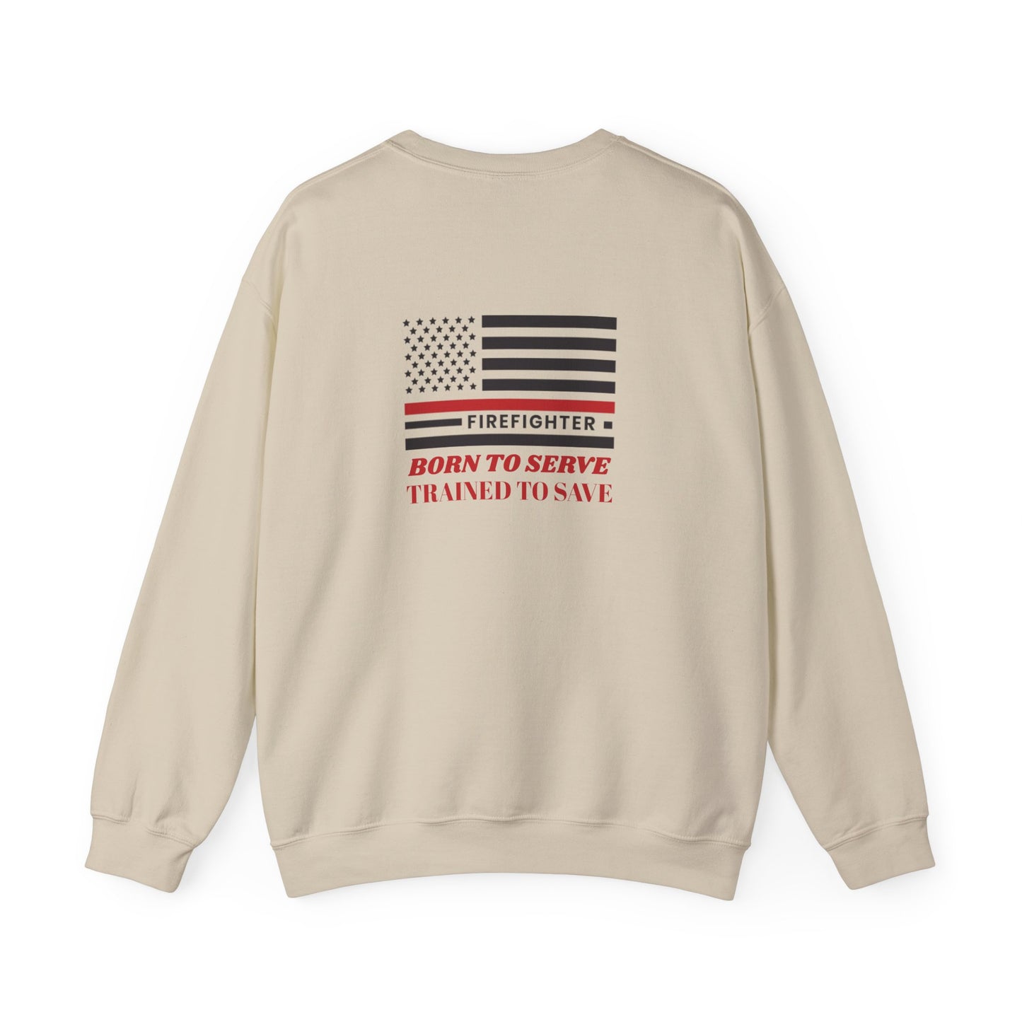 Firefighter Unisex Heavy Blend Crewneck Sweatshirt – Born to serve, trained to save