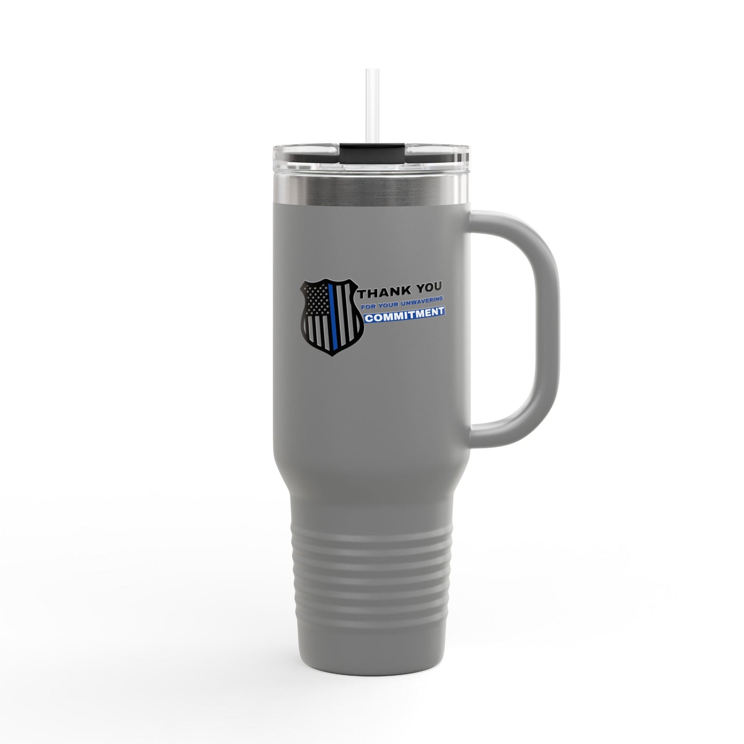 Police Insulated Travel Mug, 40oz – Thank you for your unwavering commitment