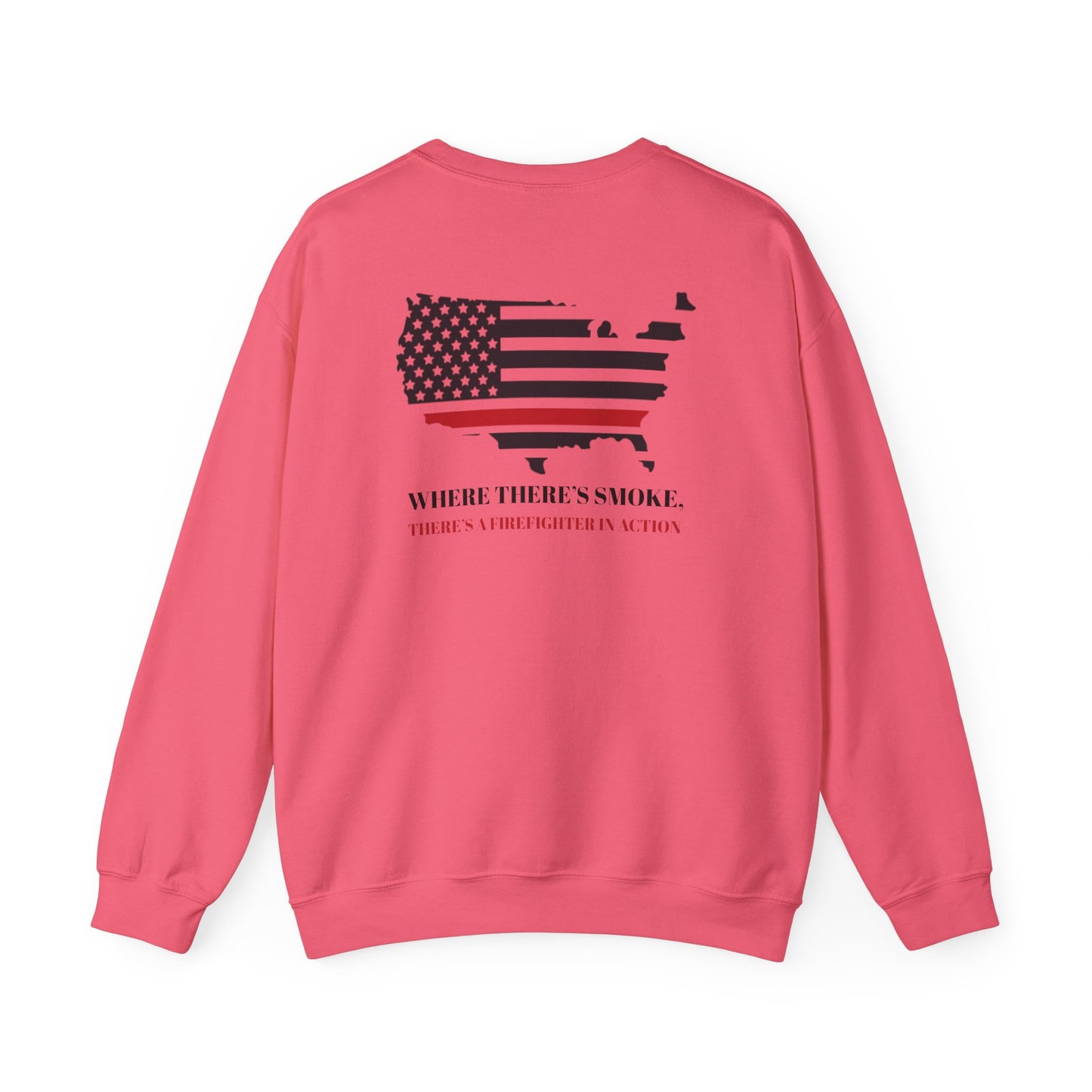Firefighter Unisex Heavy Blend Crewneck Sweatshirt – Where there’s smoke, there’s a firefighter in action