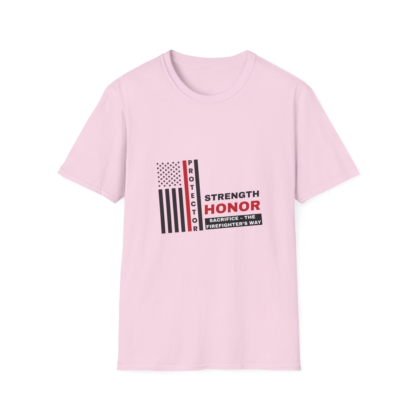 Firefighter Softstyle T-Shirt – Strength, honor, sacrifice – the firefighter’s way