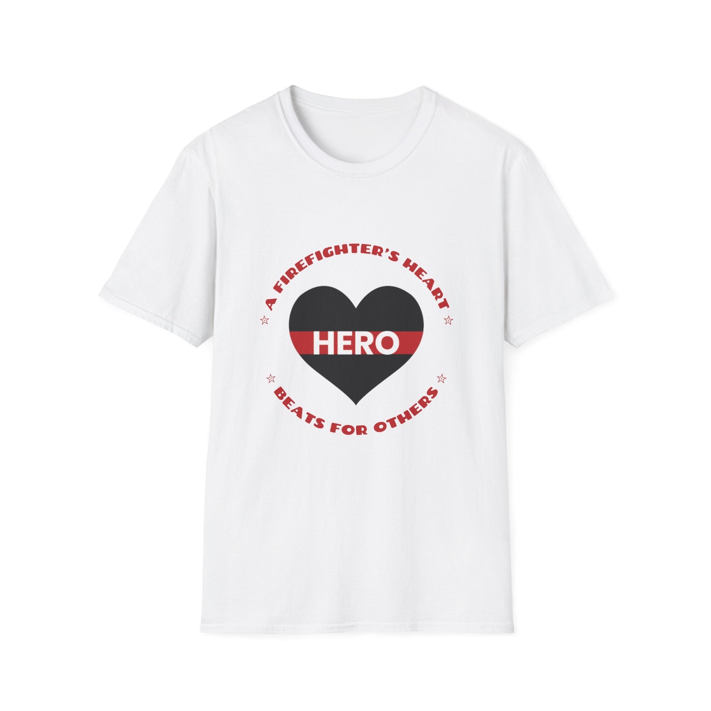 Firefighter Softstyle T-Shirt – A firefighter’s heart beats for others