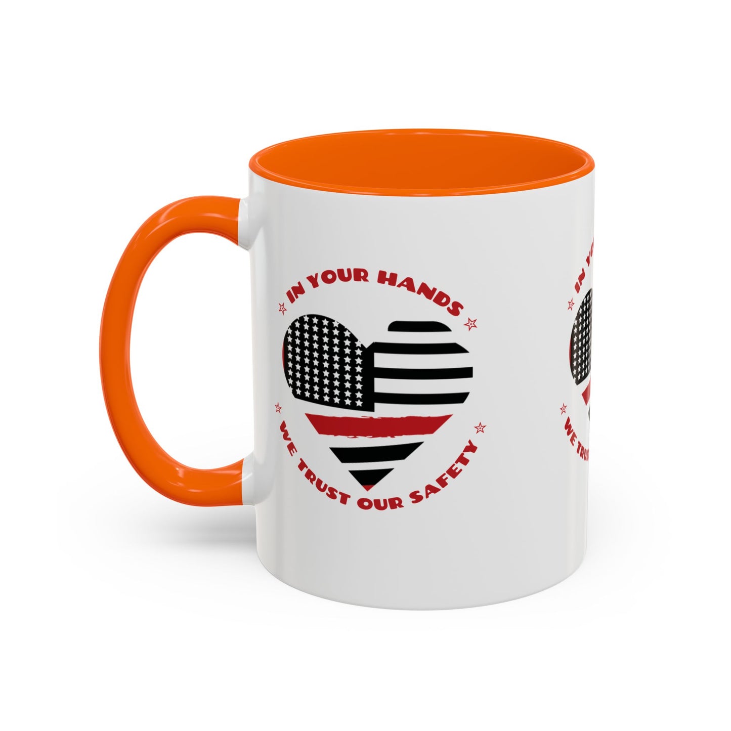 Firefighter Accent Coffee Mug – In your hands, we trust our safety