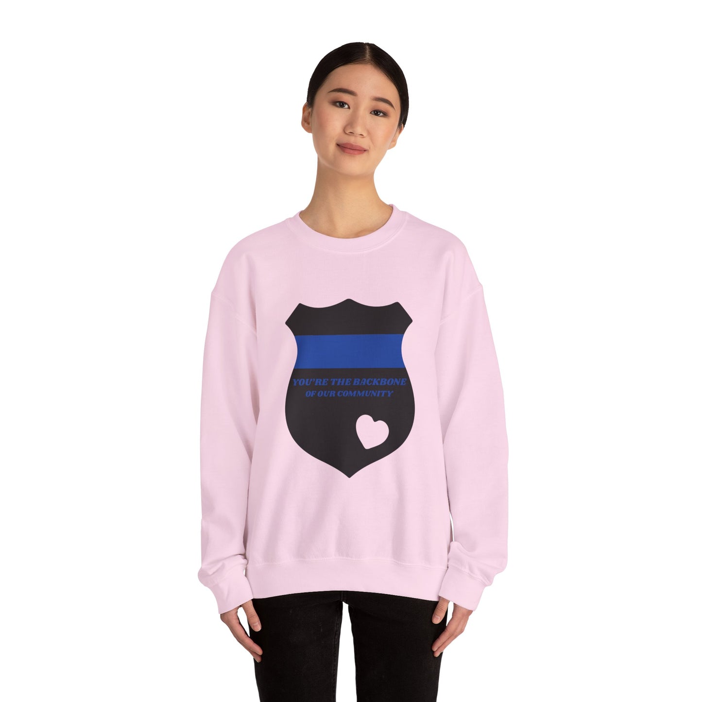 Police Unisex Heavy Blend Crewneck Sweatshirt – You’re the backbone of our community