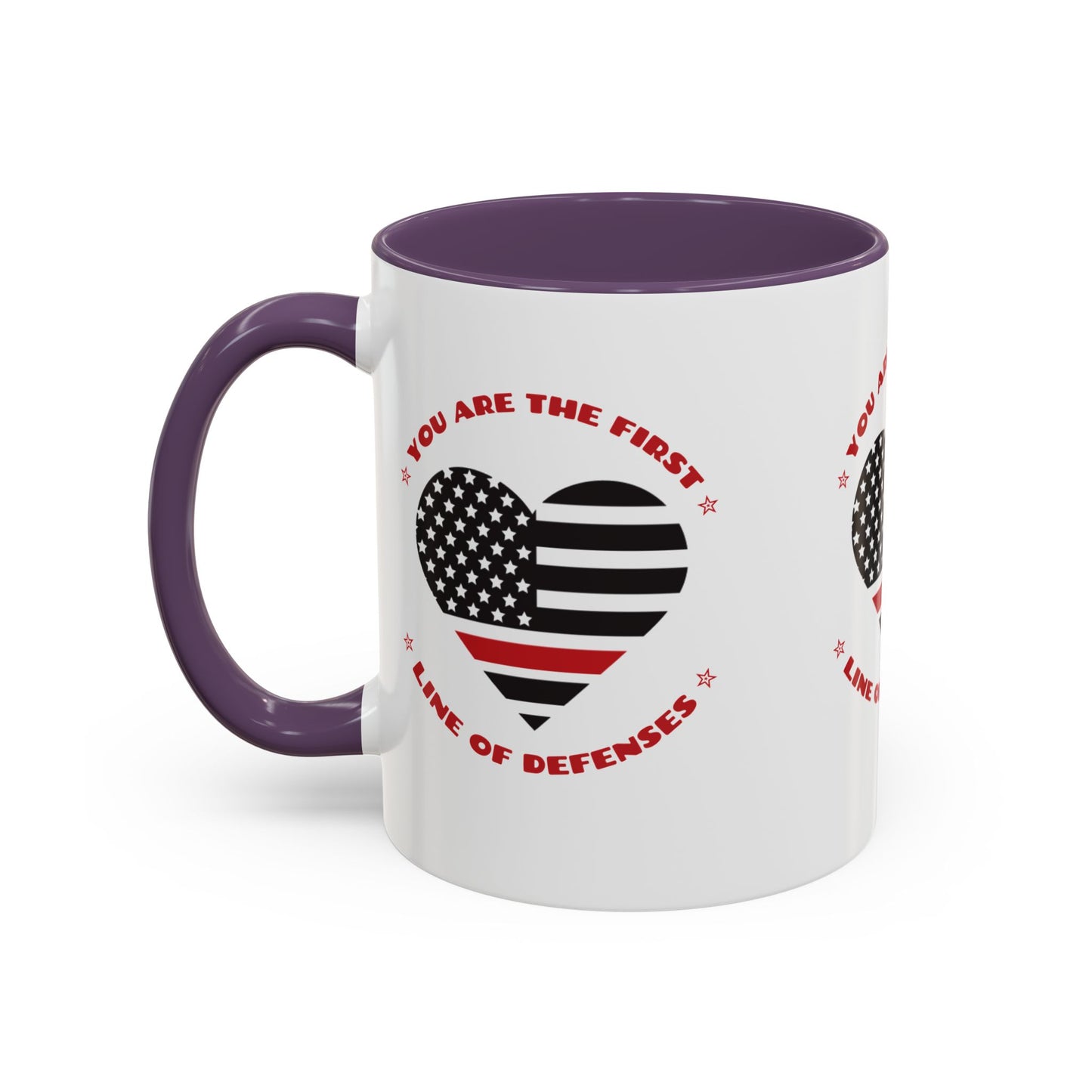 Firefighter Accent Coffee Mug – You are the first line of defenses