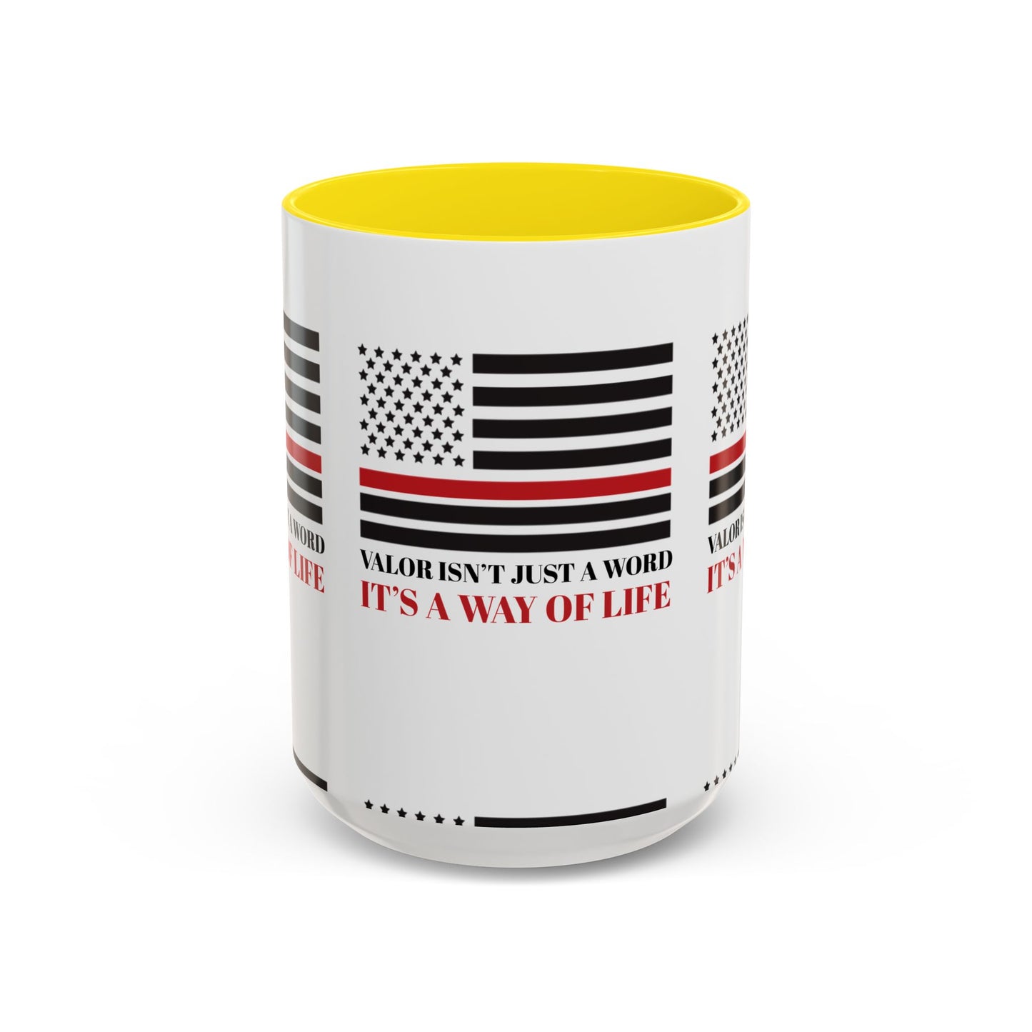 Firefighter Accent Coffee Mug – Valor isn’t just a word—it’s a way of life