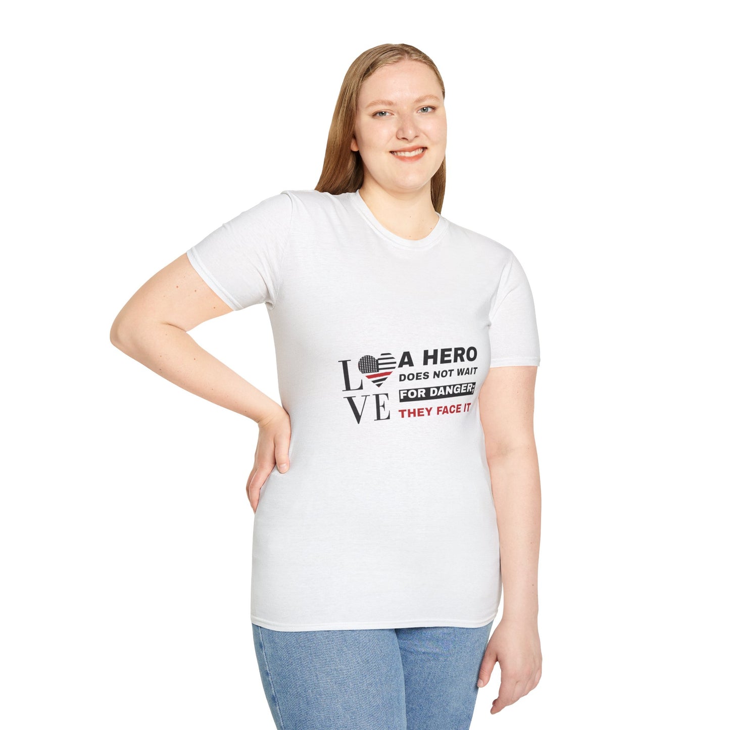 Firefighter Softstyle T-Shirt – A hero does not wait for danger; they face it