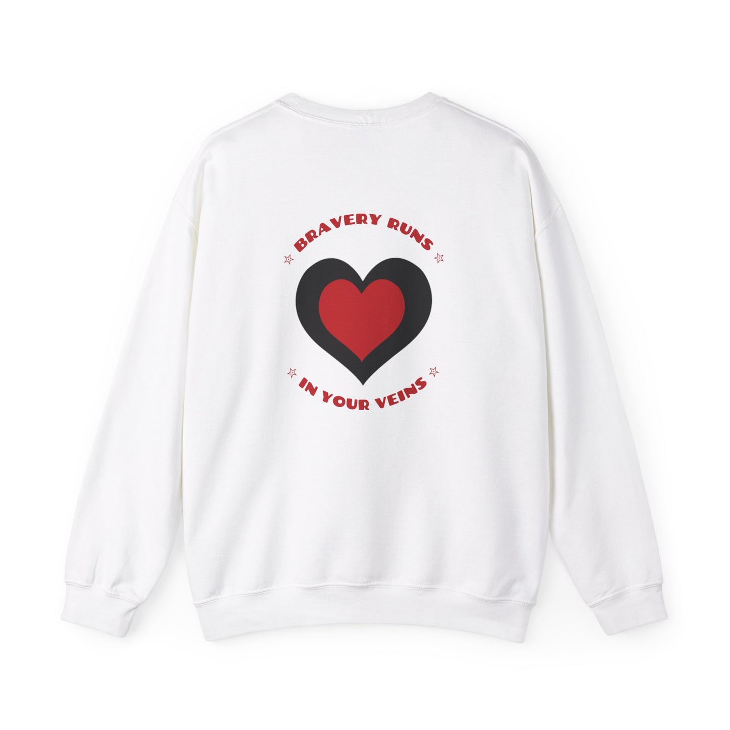 Firefighter Unisex Heavy Blend Crewneck Sweatshirt – Bravery runs in your veins