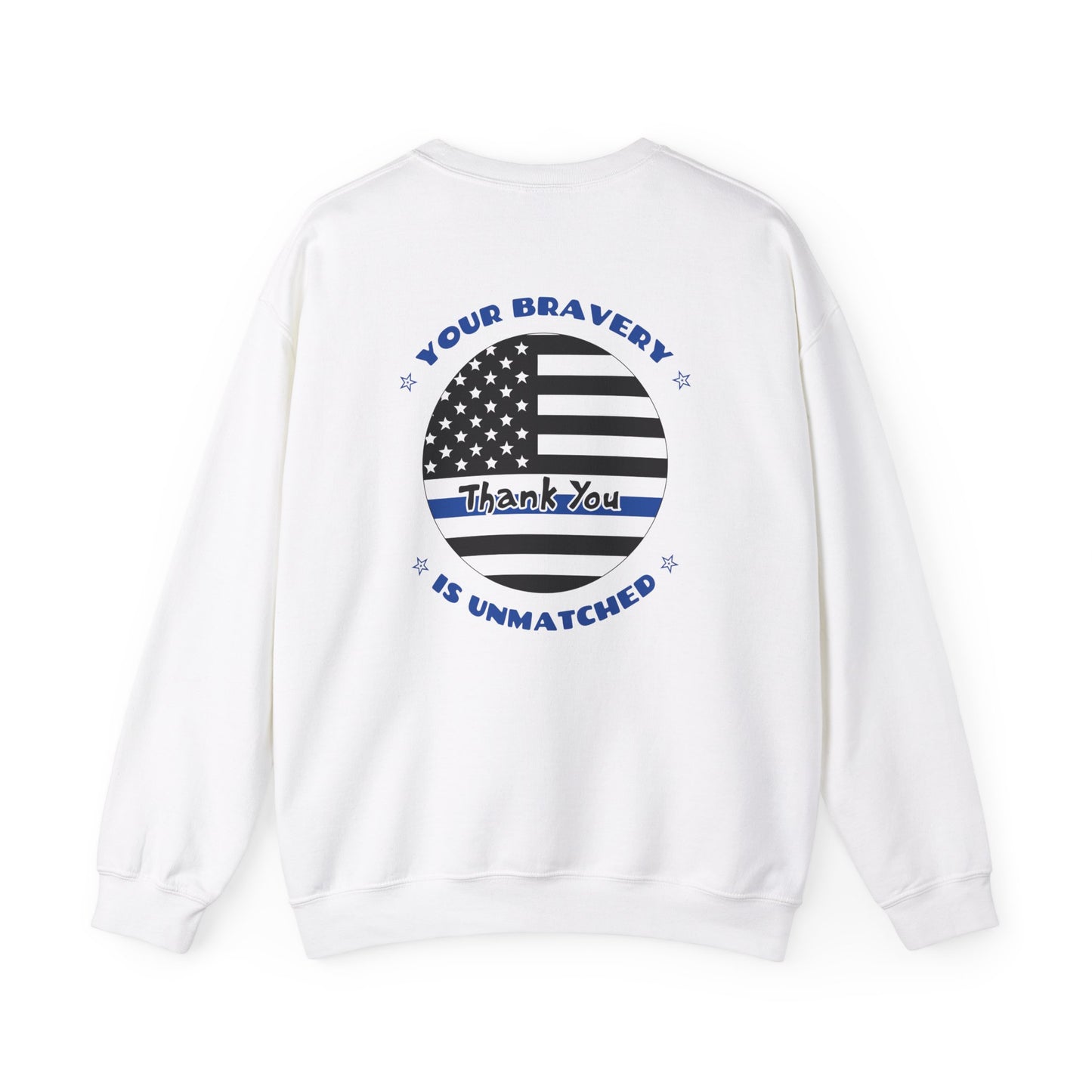 Police Unisex Heavy Blend Crewneck Sweatshirt – Your bravery is unmatched