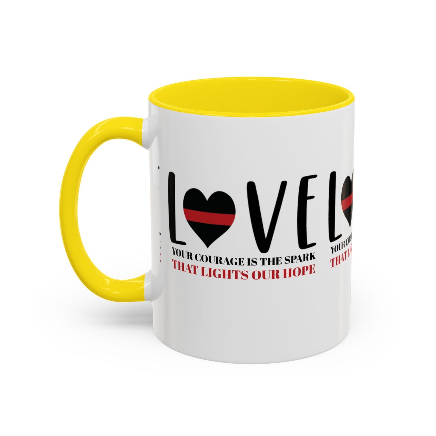 Firefighter Accent Coffee Mug – Your courage is the spark that lights our hope