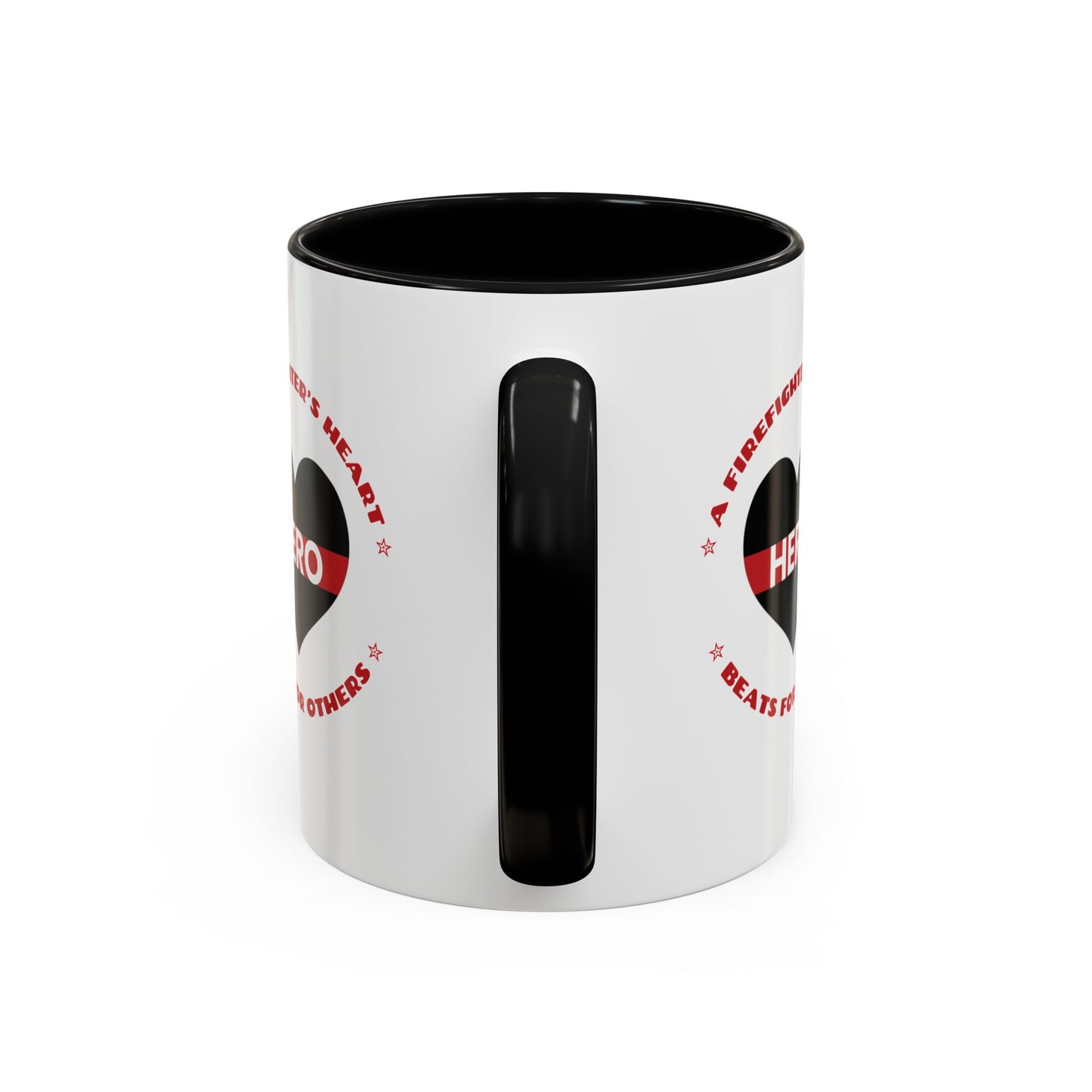 Firefighter Accent Coffee Mug – A firefighter’s heart beats for others