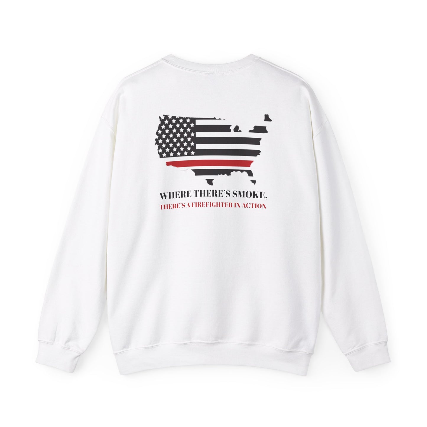 Firefighter Unisex Heavy Blend Crewneck Sweatshirt – Where there’s smoke, there’s a firefighter in action