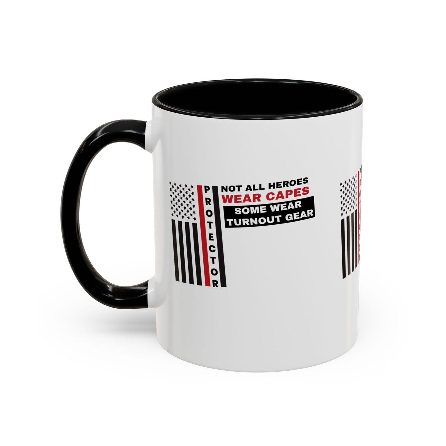 Firefighter Accent Coffee Mug – Not all heroes wear capes—some wear turnout gear