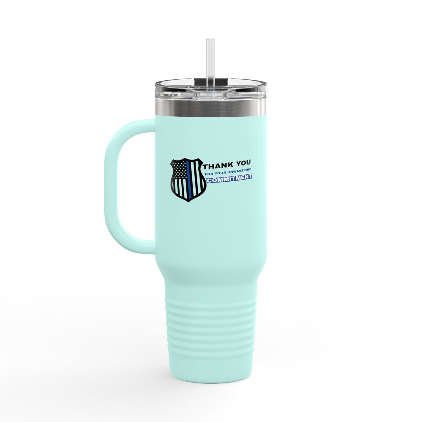 Police Insulated Travel Mug, 40oz – Thank you for your unwavering commitment