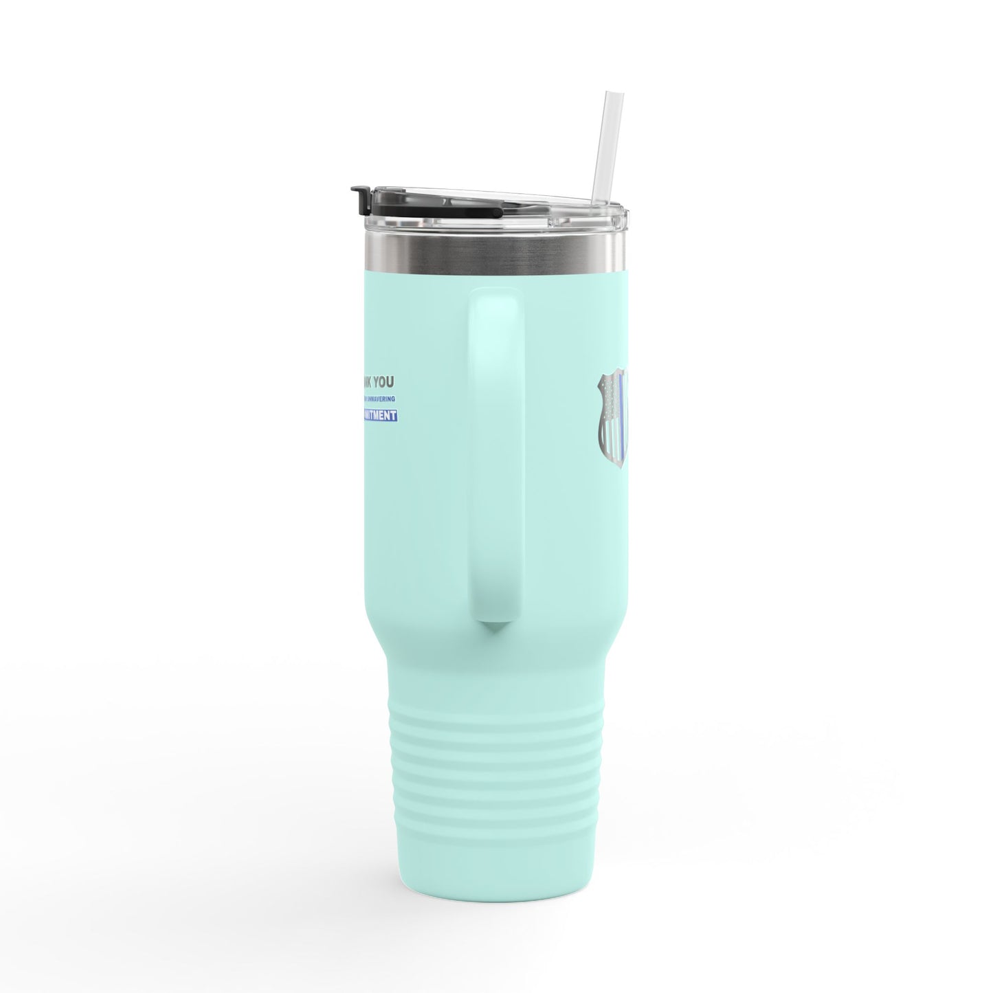 Police Insulated Travel Mug, 40oz – Thank you for your unwavering commitment