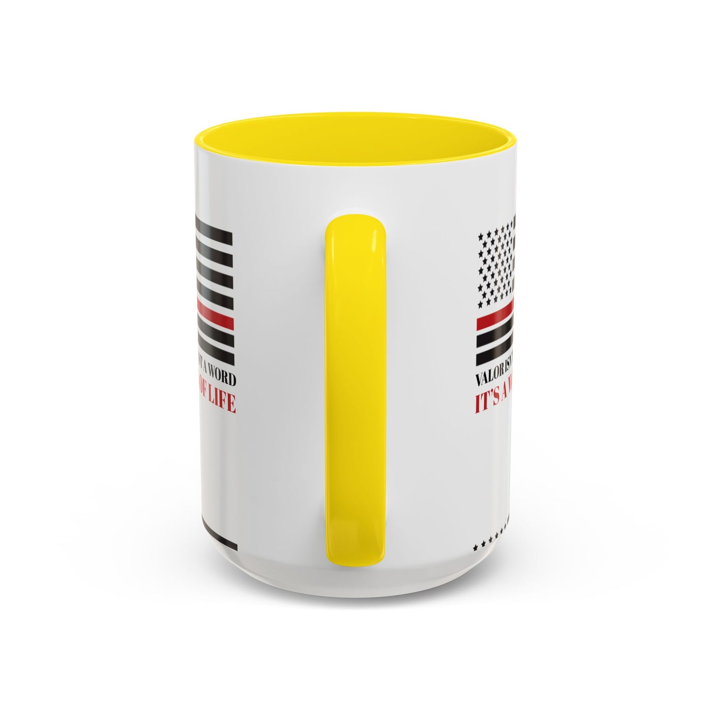 Firefighter Accent Coffee Mug – Valor isn’t just a word—it’s a way of life
