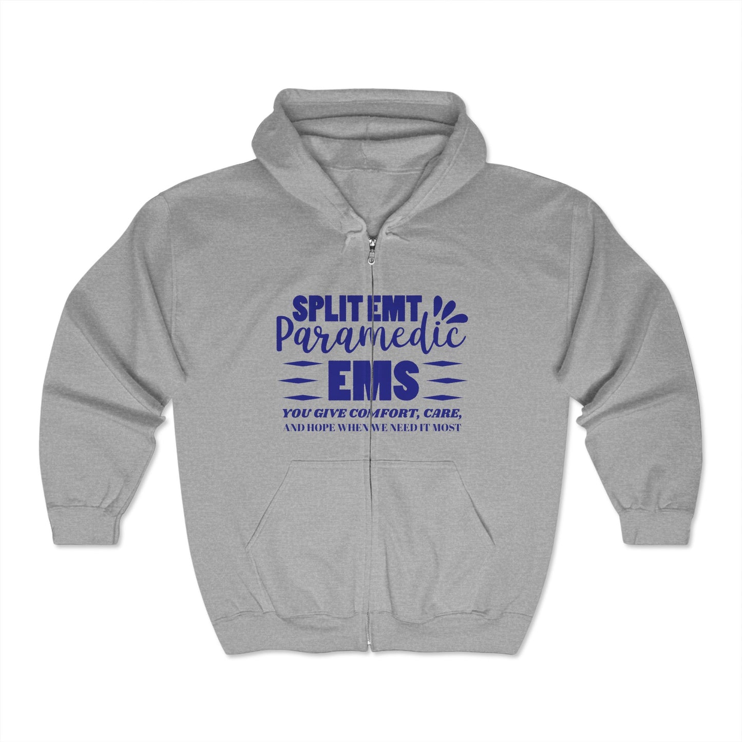 EMS Unisex Full Zip Hooded Sweatshirt – You give comfort, care, and hope when we need it most