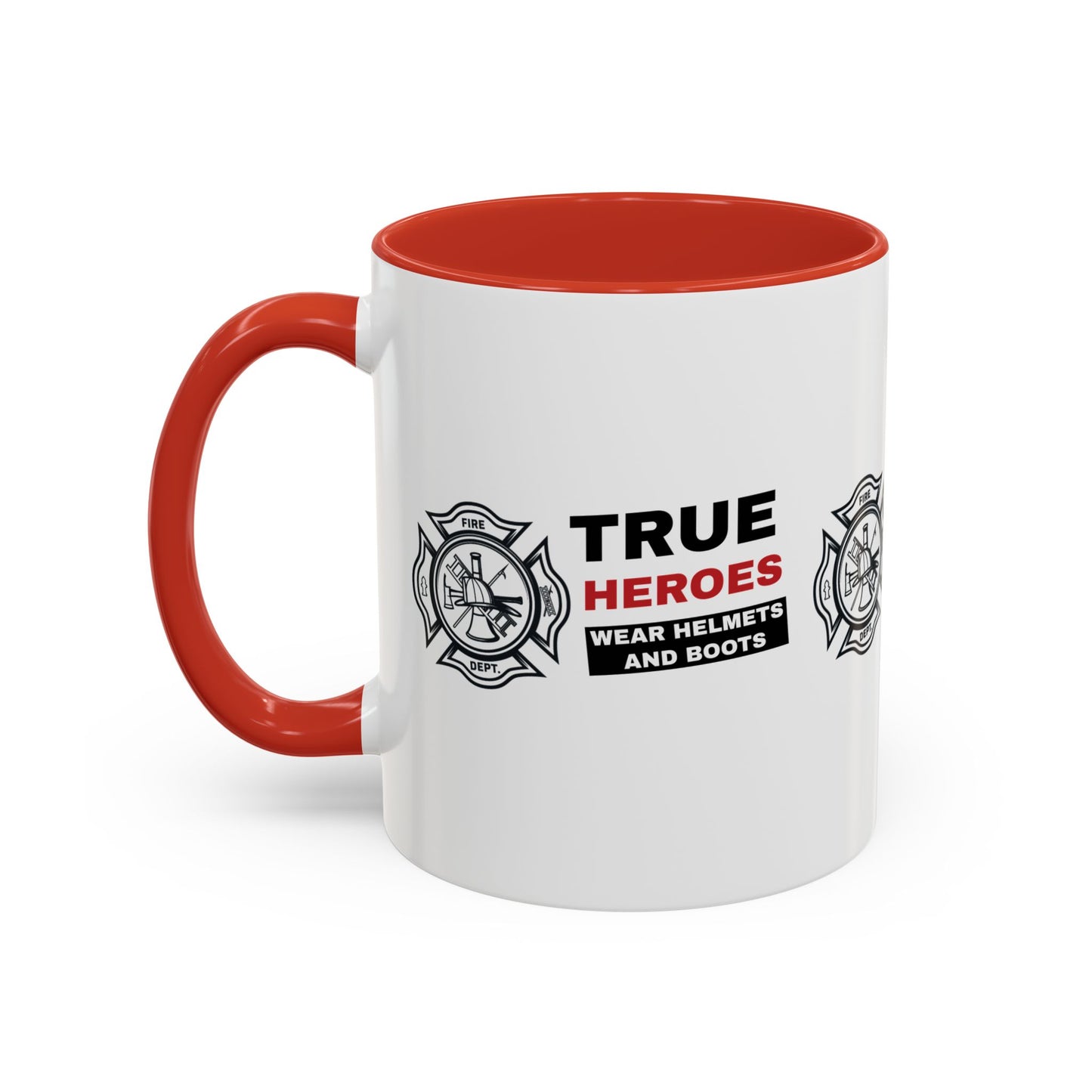 Firefighter Accent Coffee Mug – True heroes wear helmets and boots