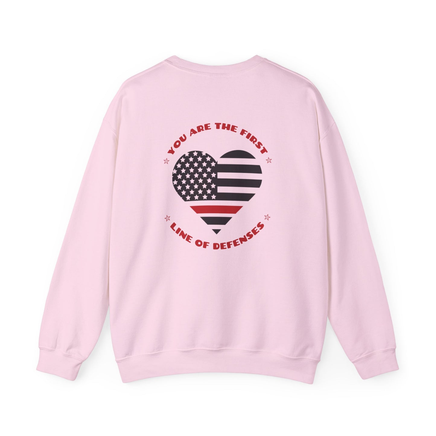 Firefighter Unisex Heavy Blend Crewneck Sweatshirt – You are the first line of defenses