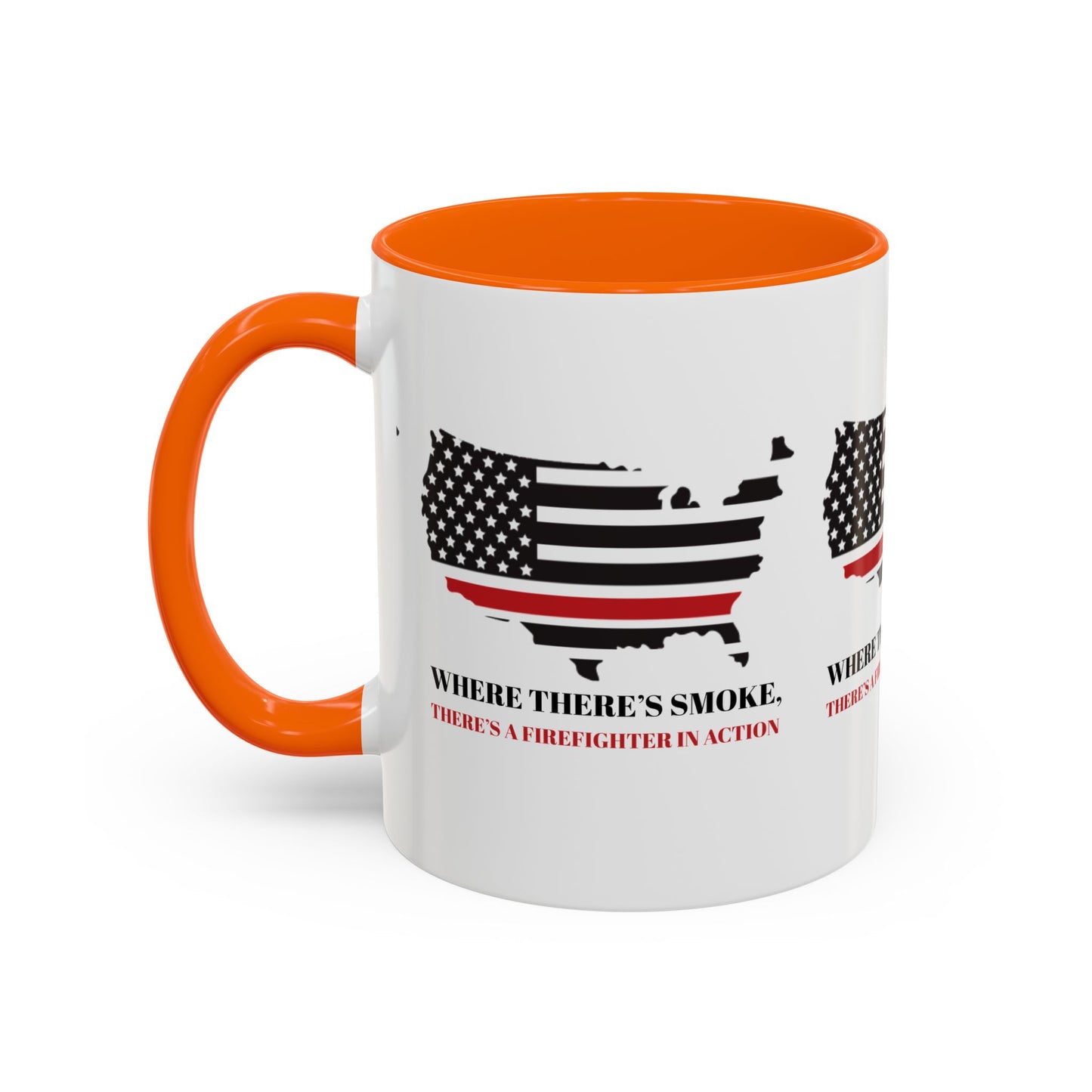 Firefighter Accent Coffee Mug – Where there’s smoke, there’s a firefighter in action