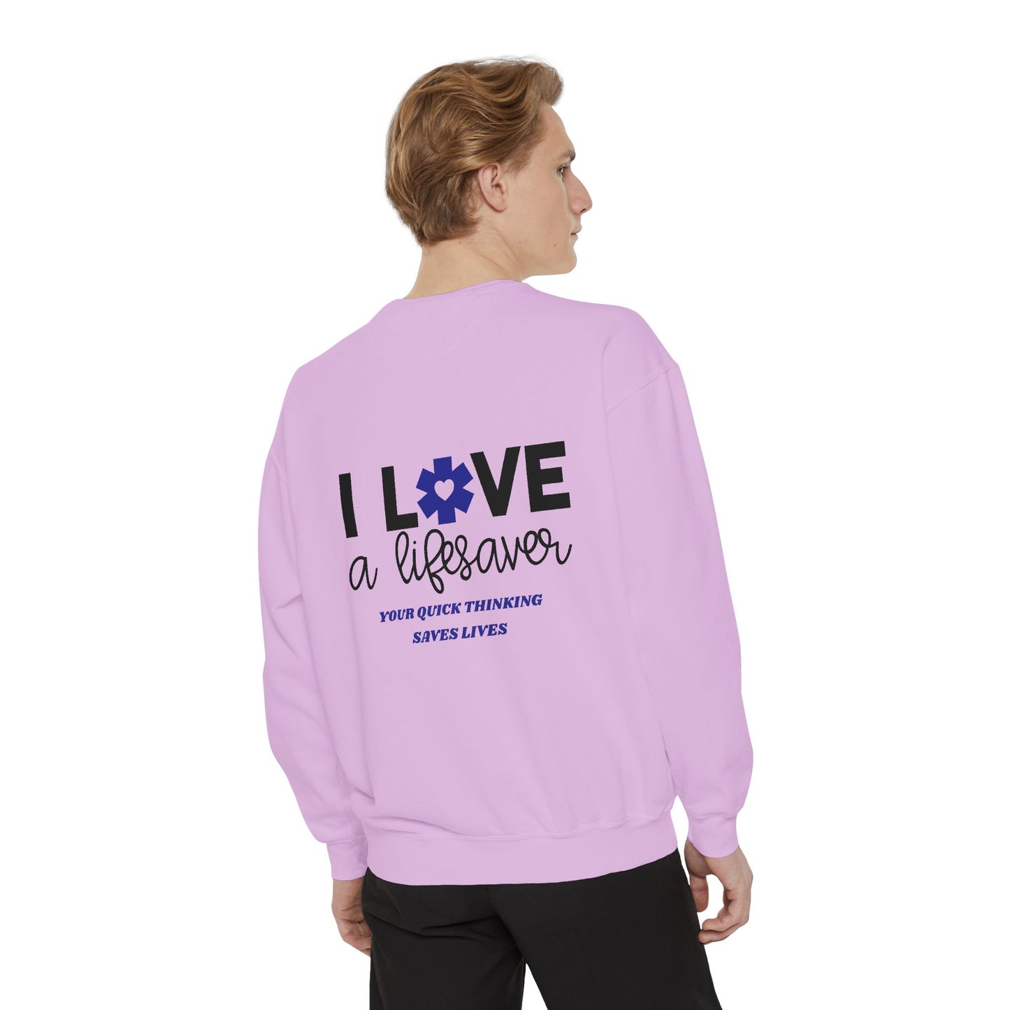 EMS Unisex Garment-Dyed Sweatshirt –Your quick thinking saves lives