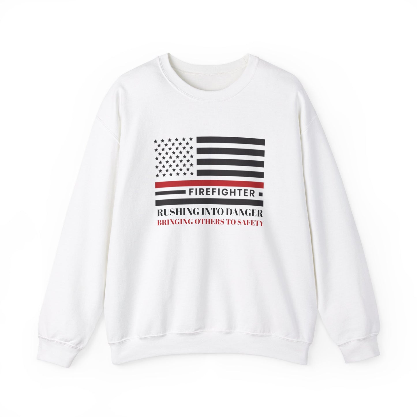 Firefighter Unisex Heavy Blend Crewneck Sweatshirt – Rushing into danger, bringing others to safety