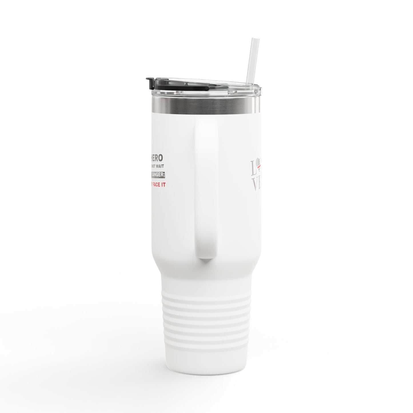 Firefighter Insulated Travel Mug, 40oz – A hero does not wait for danger; they face it