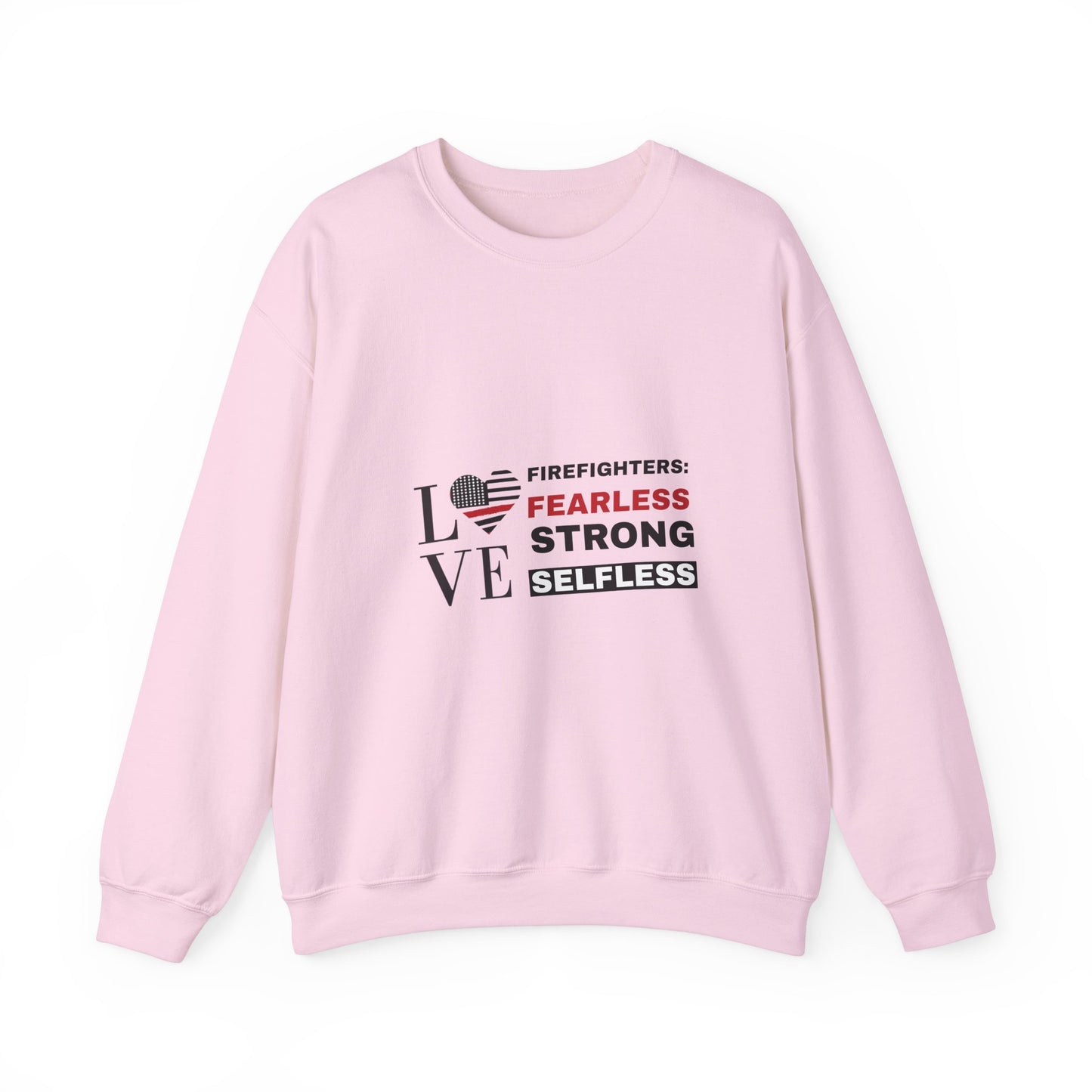 Firefighter Unisex Heavy Blend Crewneck Sweatshirt – Firefighters: fearless, strong, selfless