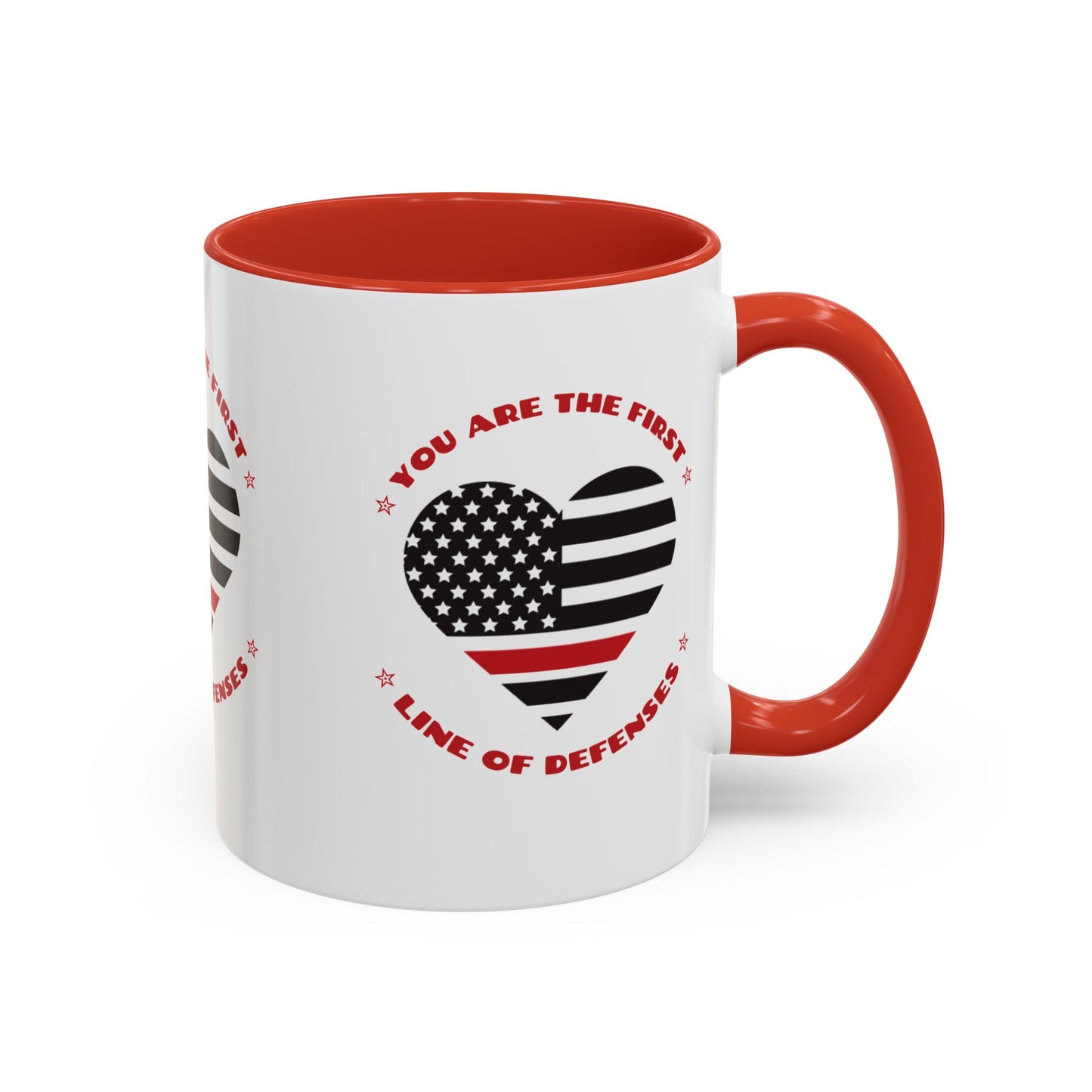 Firefighter Accent Coffee Mug – You are the first line of defenses