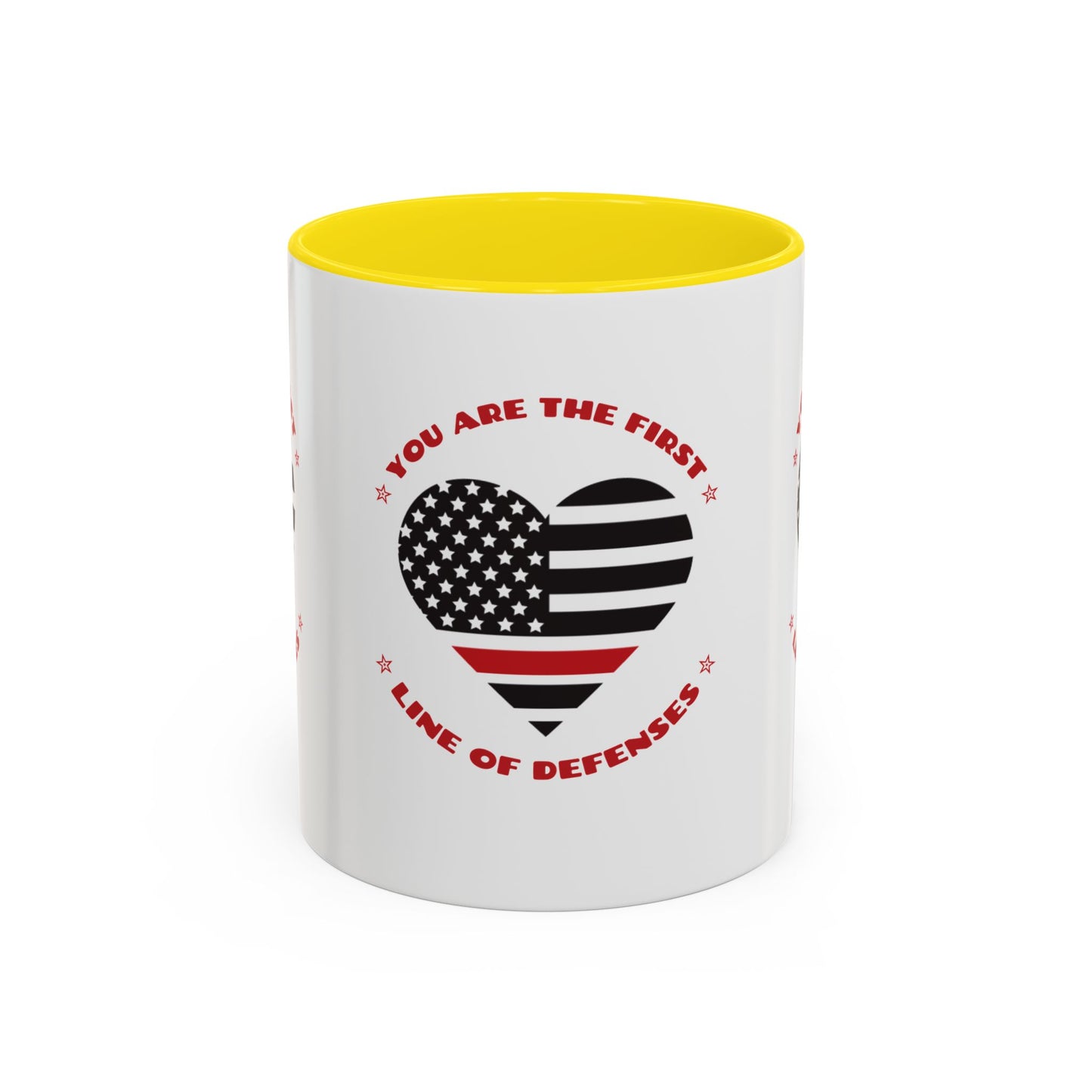 Firefighter Accent Coffee Mug – You are the first line of defenses