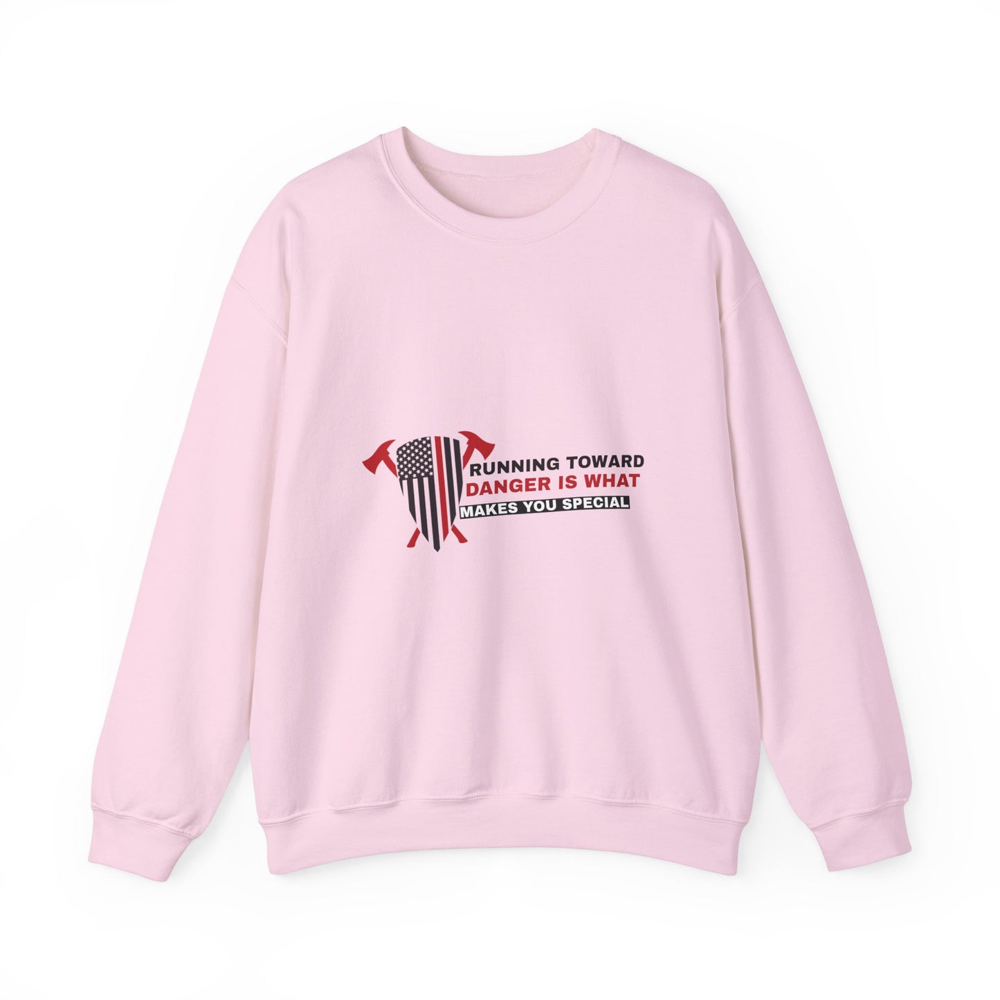Firefighter Unisex Heavy Blend Crewneck Sweatshirt – Running toward danger is what makes you special