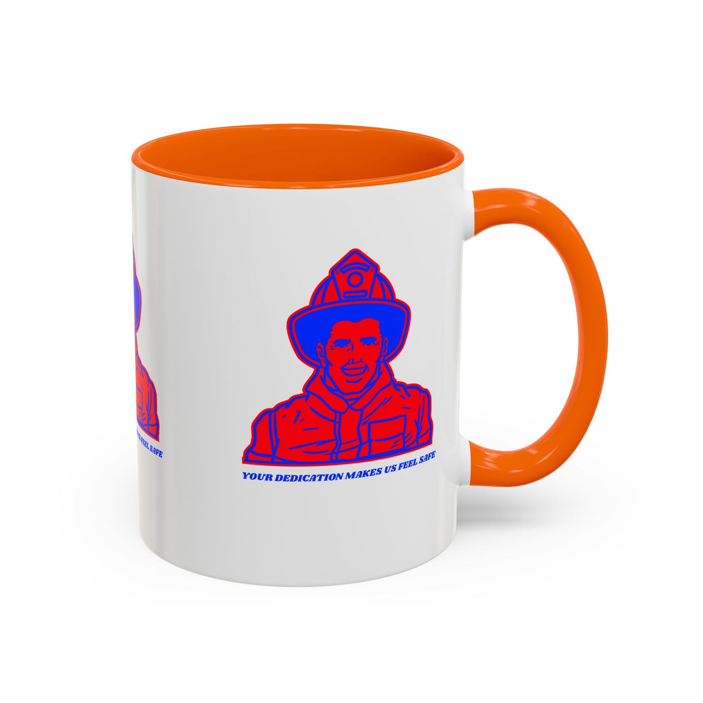 Firefighter Accent Coffee Mug – Your dedication makes us feel safe