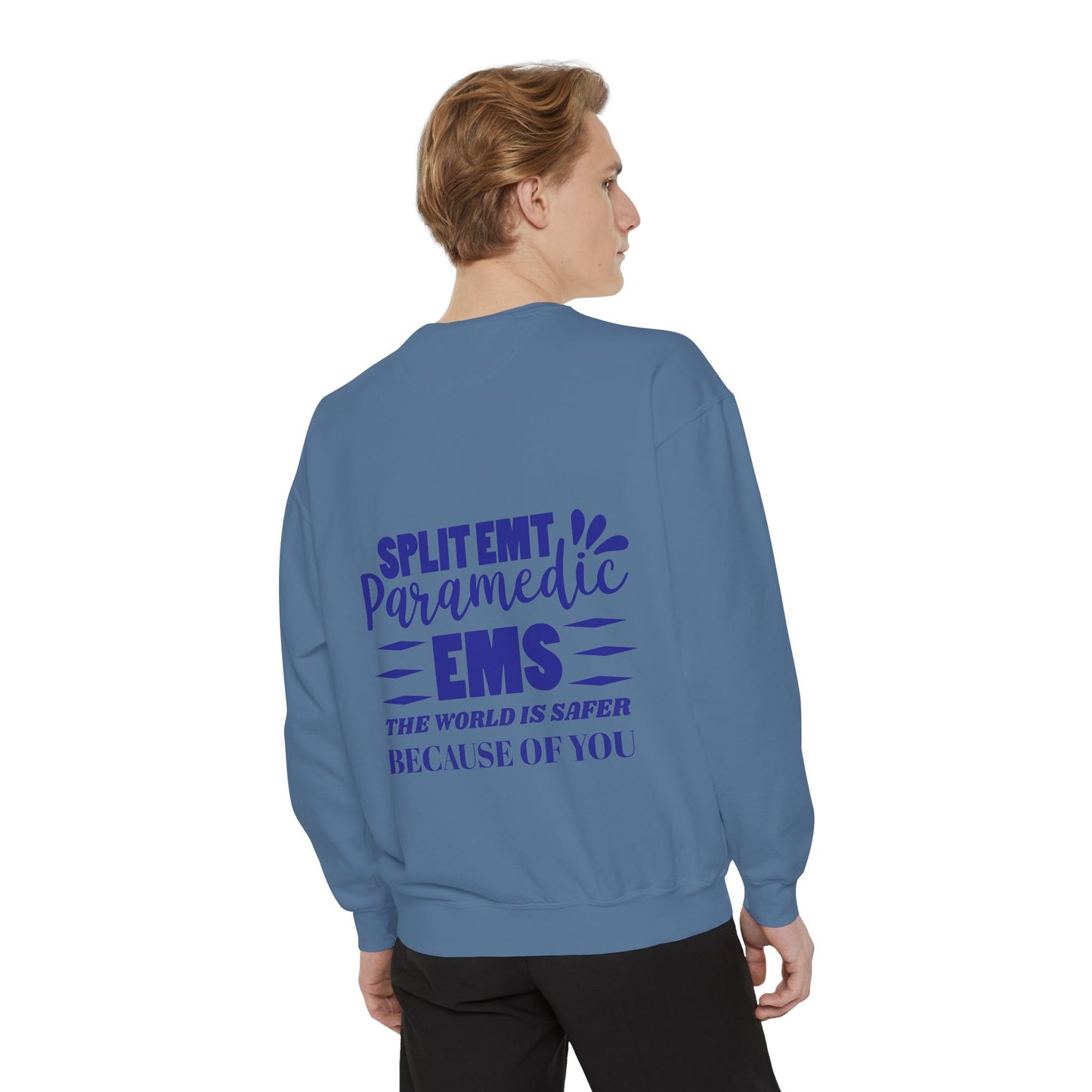 EMS Unisex Garment-Dyed Sweatshirt –The world is safer because of you