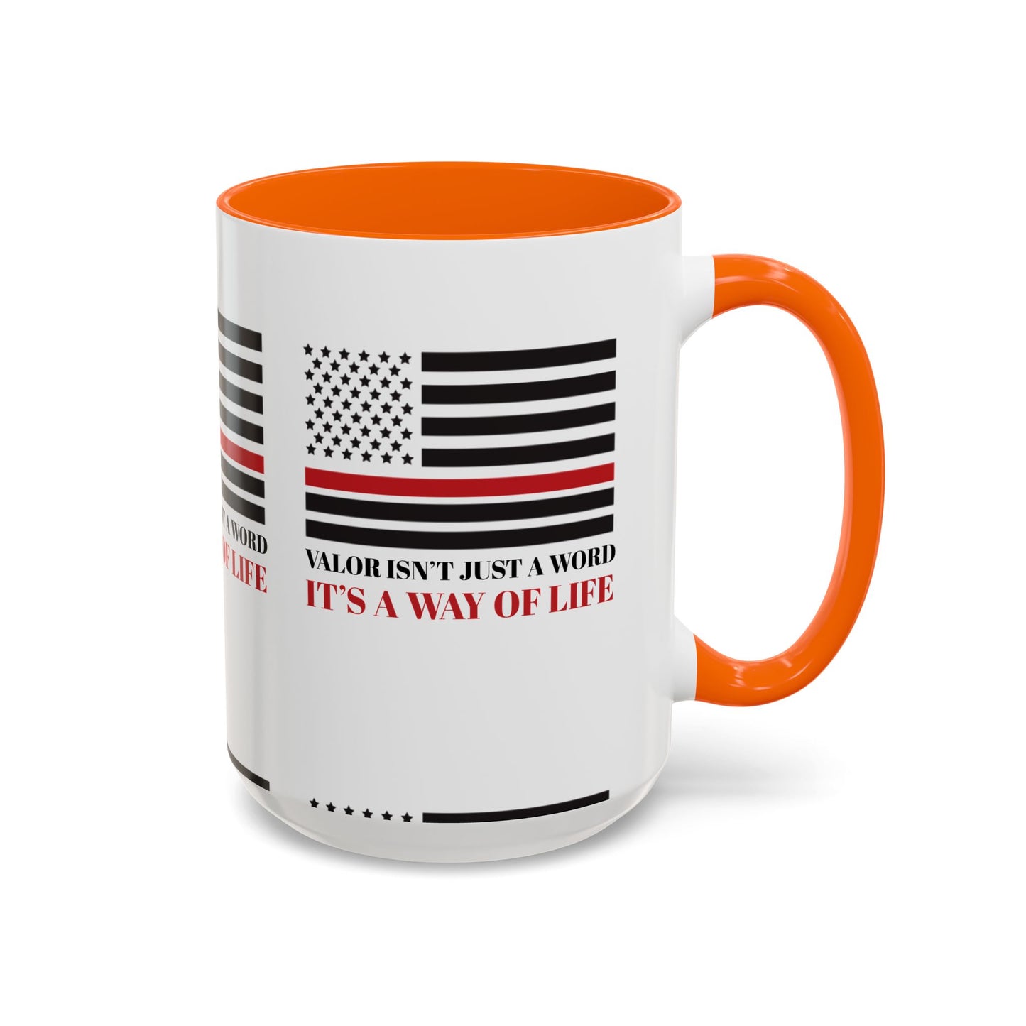 Firefighter Accent Coffee Mug – Valor isn’t just a word—it’s a way of life