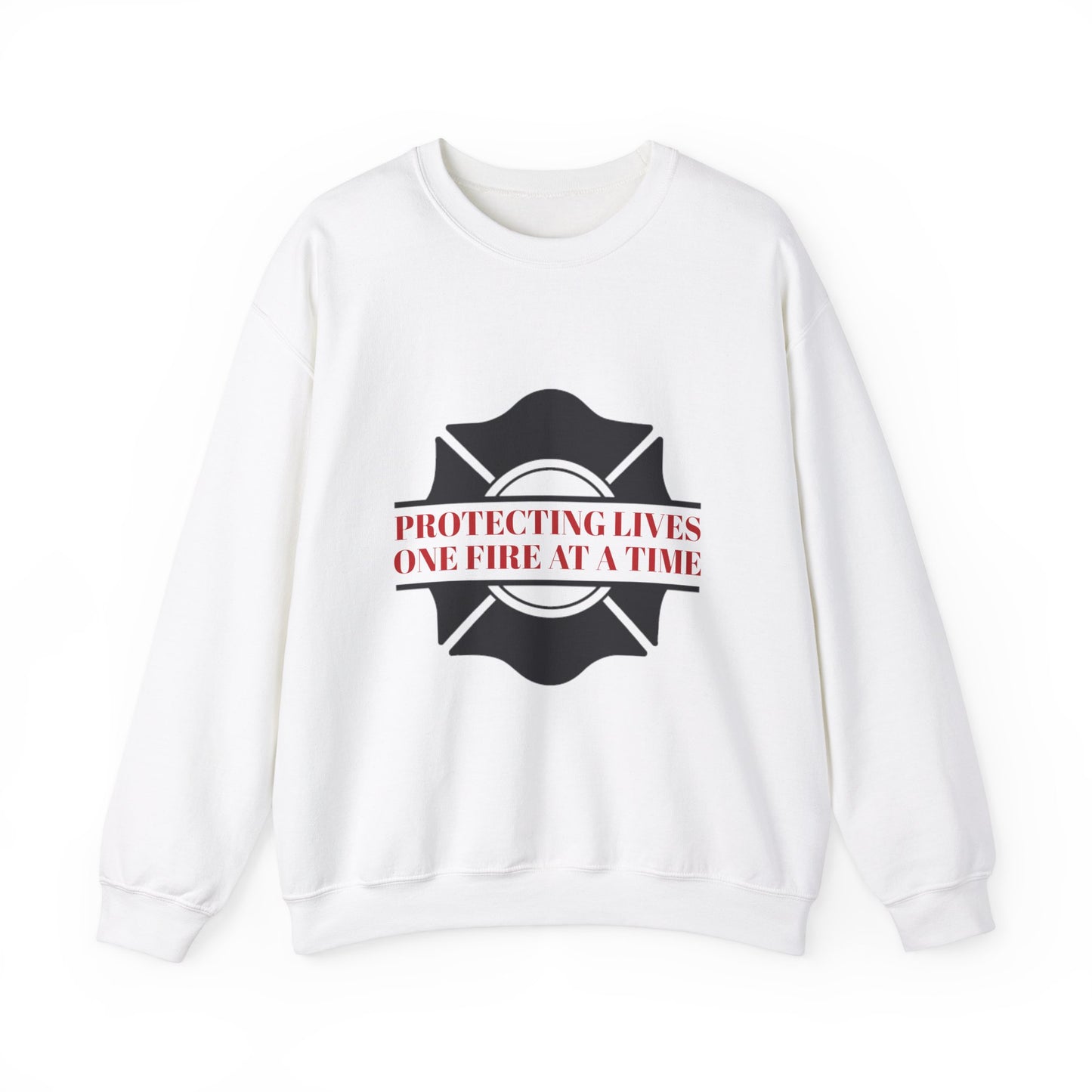Firefighter Unisex Heavy Blend Crewneck Sweatshirt – Protecting lives, one fire at a time