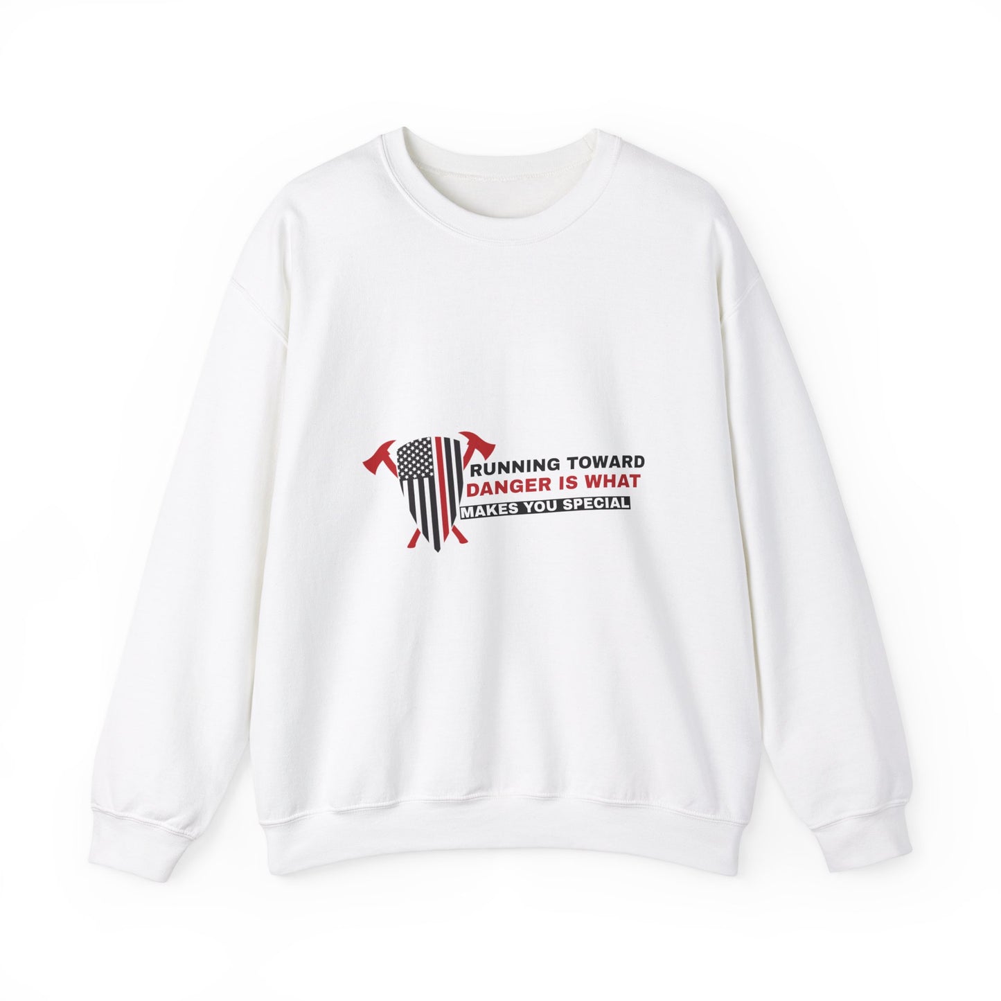 Firefighter Unisex Heavy Blend Crewneck Sweatshirt – Running toward danger is what makes you special