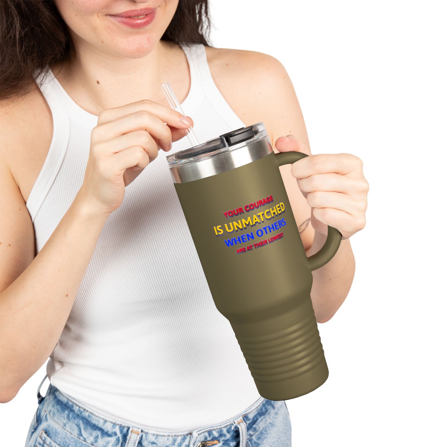 EMS Insulated Travel Mug, 40oz - Your courage is unmatched when others are at their lowest