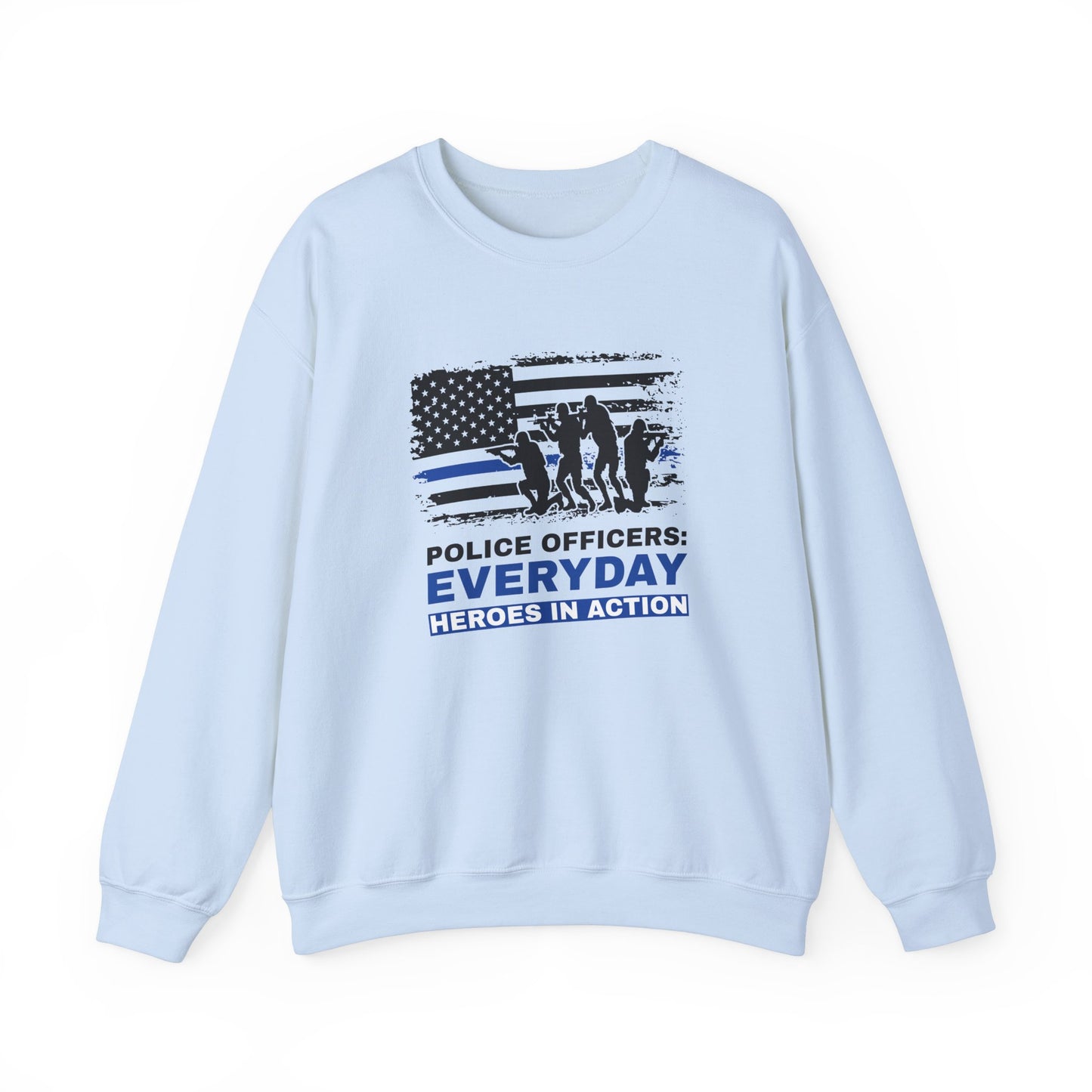 Police Unisex Heavy Blend Crewneck Sweatshirt – Police officers: everyday heroes in action