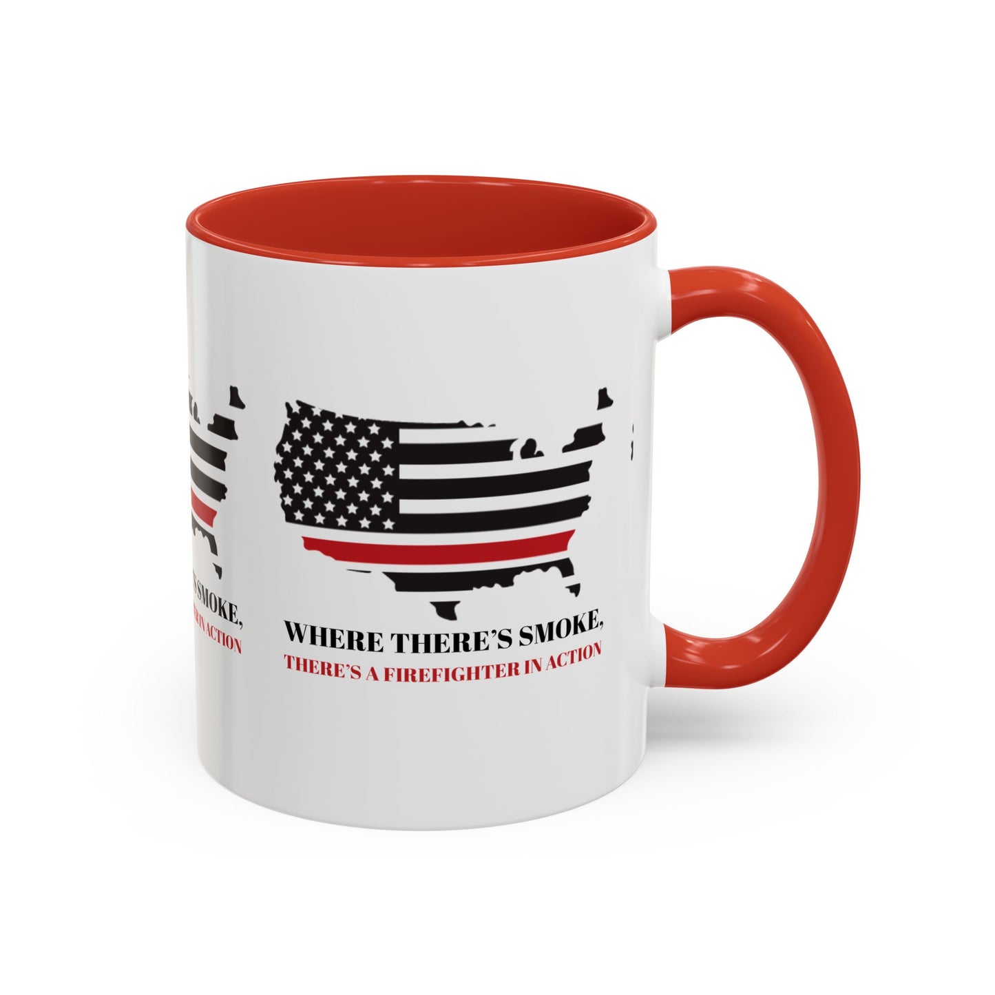 Firefighter Accent Coffee Mug – Where there’s smoke, there’s a firefighter in action