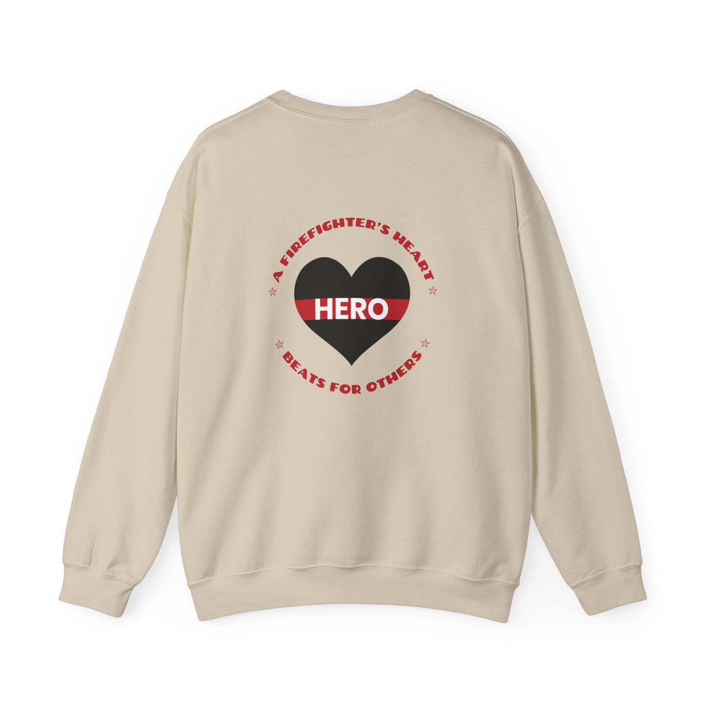 Firefighter Unisex Heavy Blend Crewneck Sweatshirt – A firefighter’s heart beats for others