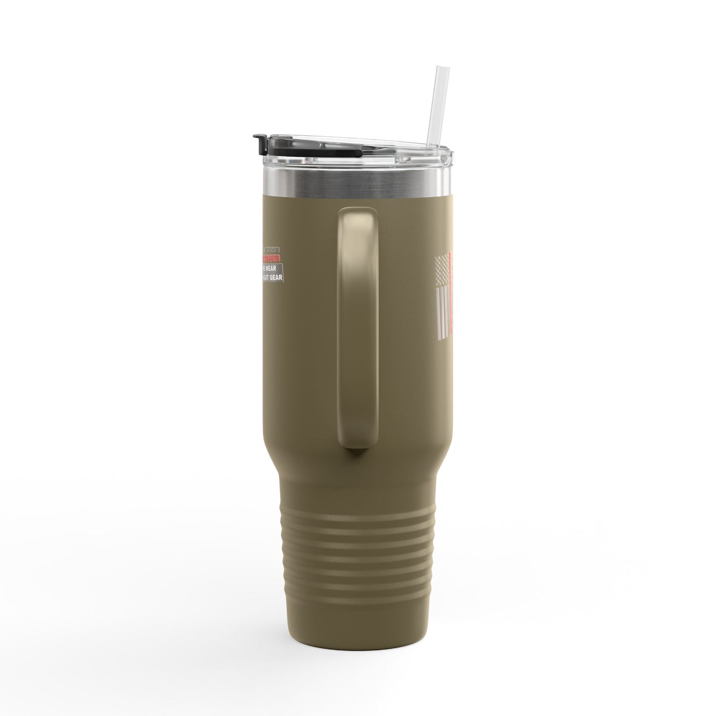 Firefighter Insulated Travel Mug, 40oz – Not all heroes wear capes—some wear turnout gear
