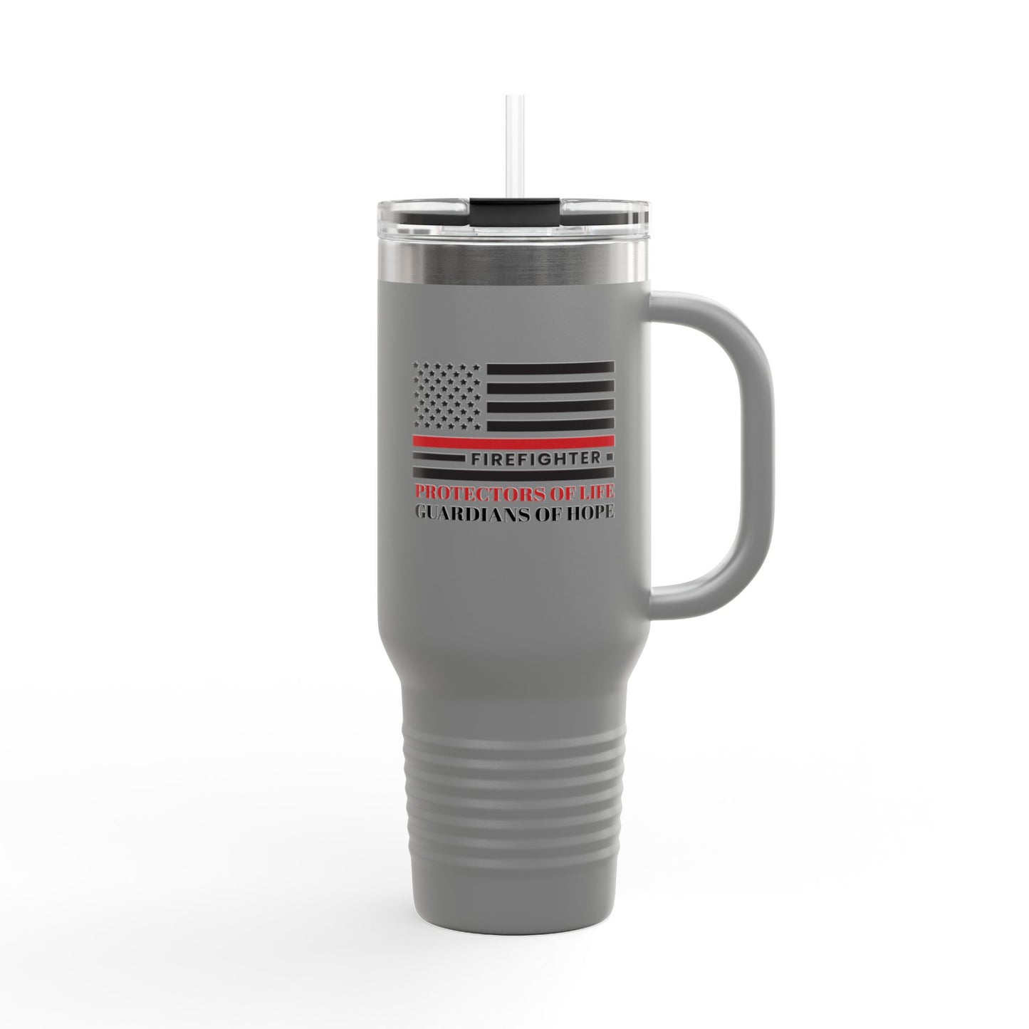 Firefighter Insulated Travel Mug, 40oz – Firefighters: Protectors of life, guardians of hope