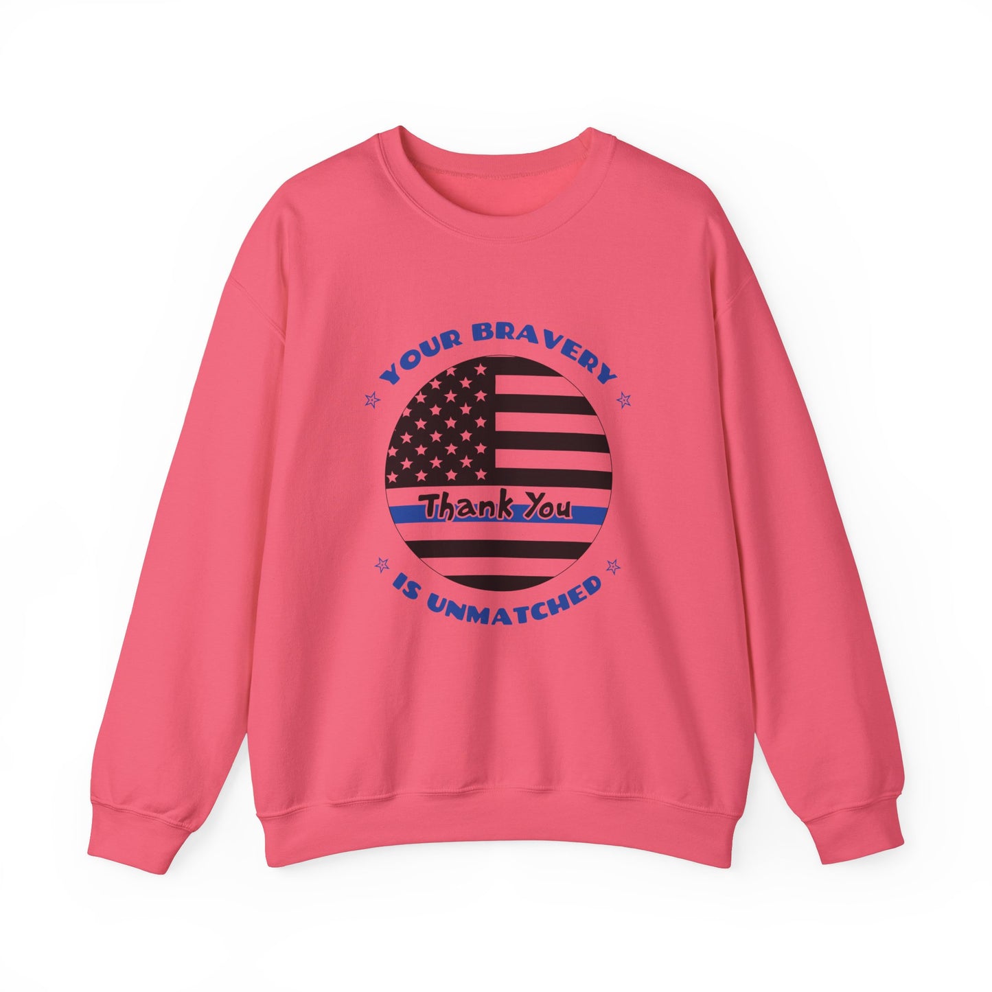 Police Unisex Heavy Blend Crewneck Sweatshirt – Your bravery is unmatched