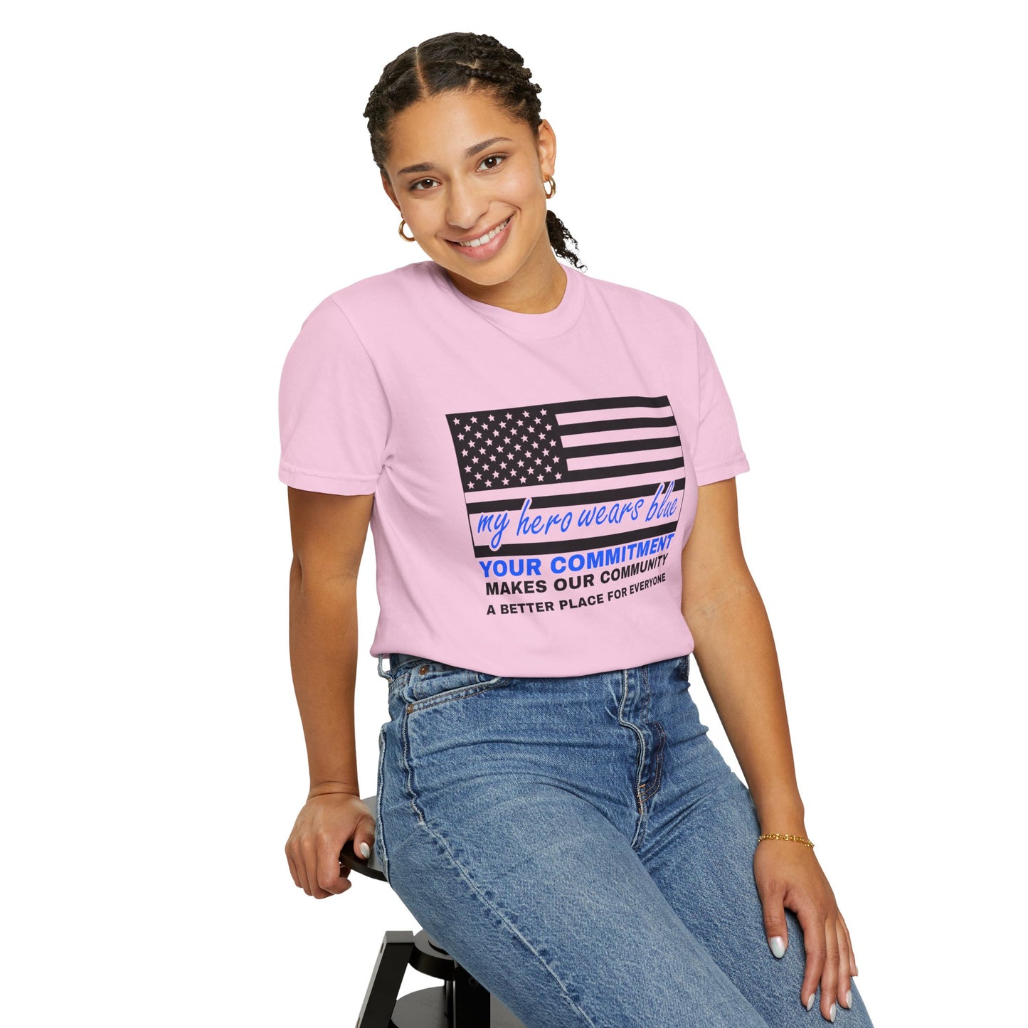 Police Unisex Garment-Dyed T-Shirt – Your commitment makes our community a better place for everyone
