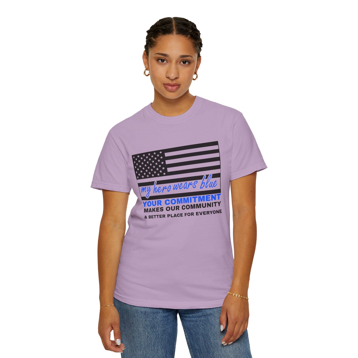 Police Unisex Garment-Dyed T-Shirt – Your commitment makes our community a better place for everyone