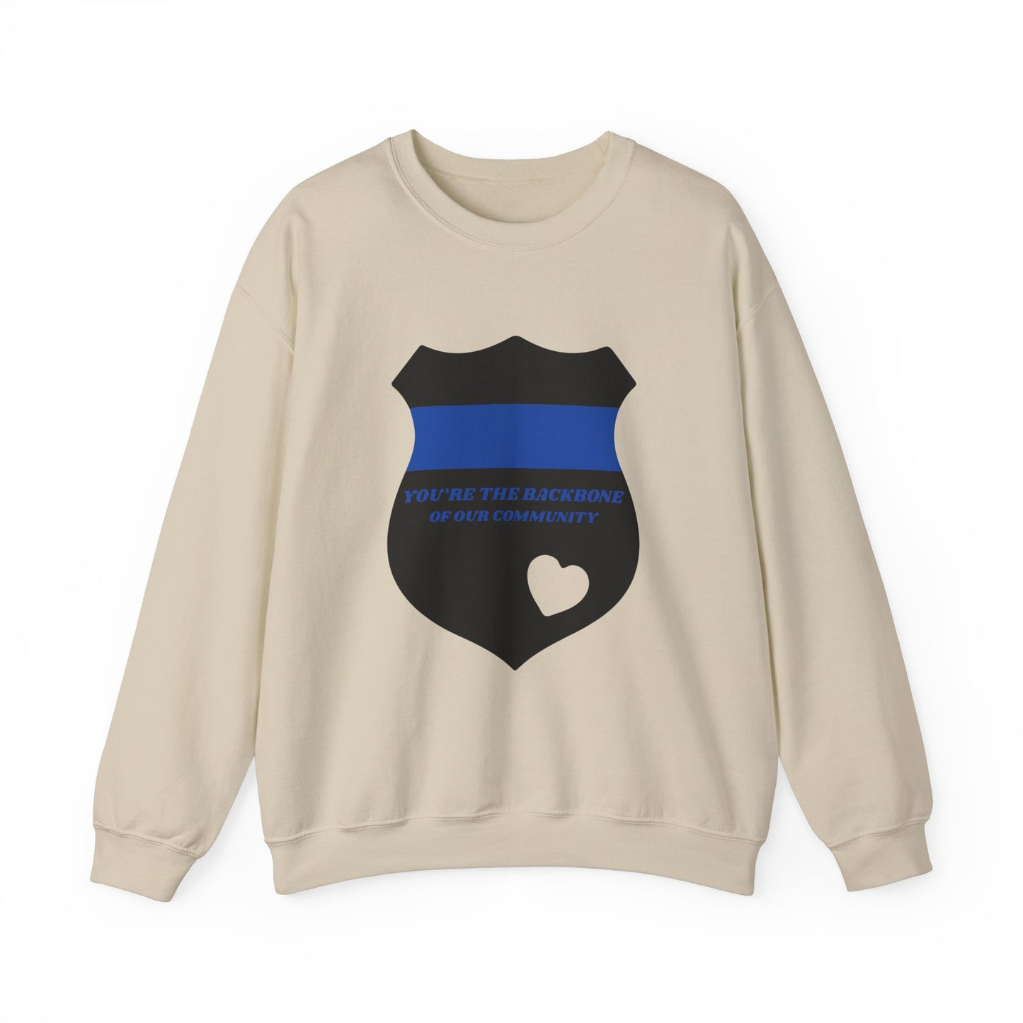 Police Unisex Heavy Blend Crewneck Sweatshirt – You’re the backbone of our community