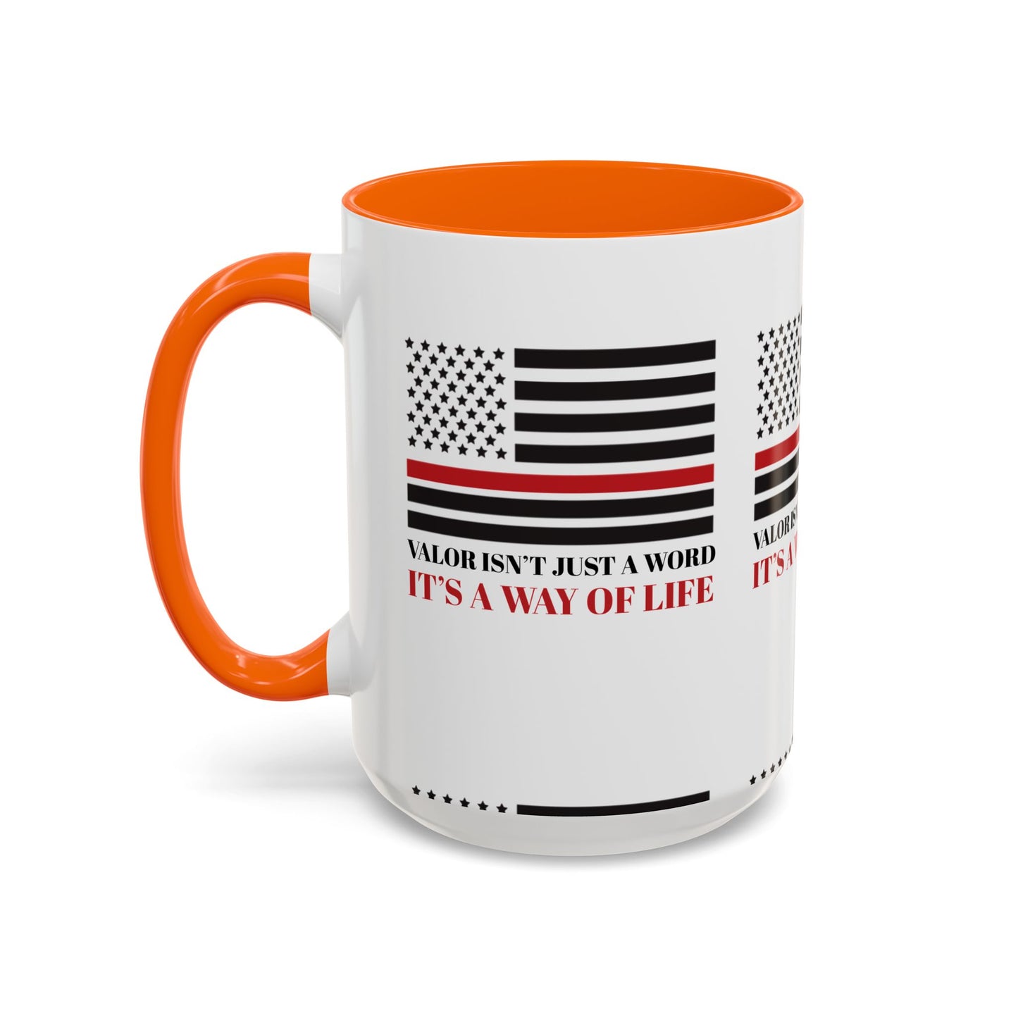 Firefighter Accent Coffee Mug – Valor isn’t just a word—it’s a way of life
