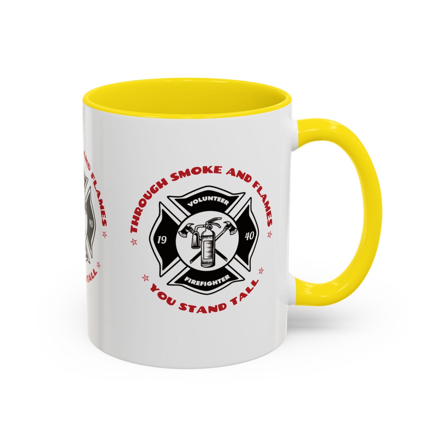Firefighter Accent Coffee Mug – Through smoke and flames, you stand tall