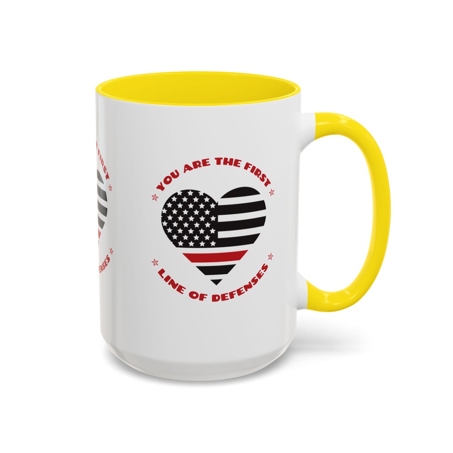 Firefighter Accent Coffee Mug – You are the first line of defenses