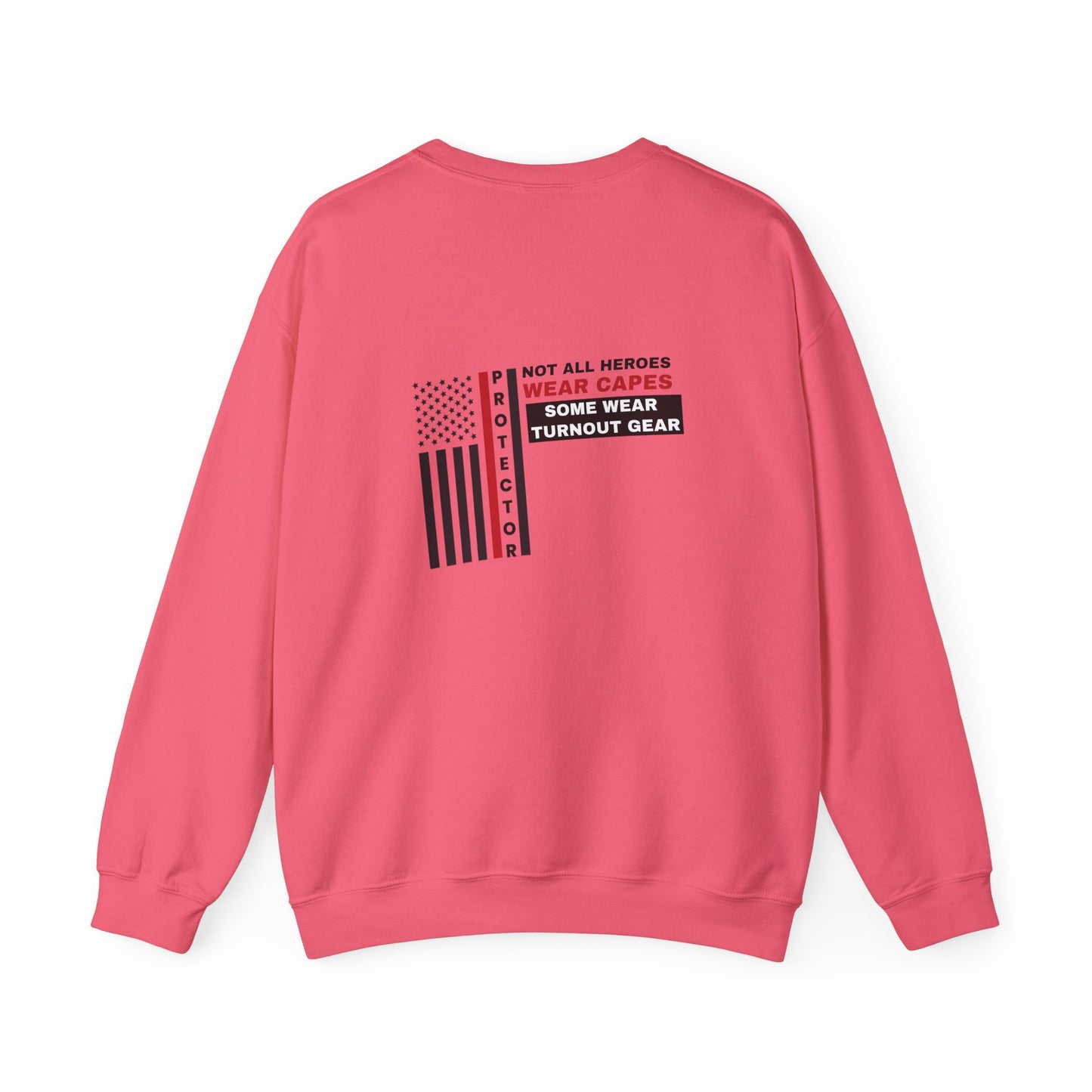 Firefighter Unisex Heavy Blend Crewneck Sweatshirt – Not all heroes wear capes—some wear turnout gear