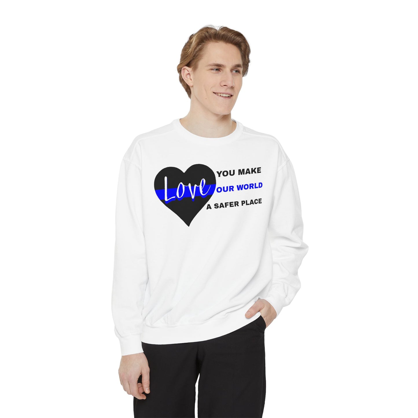 Police Unisex Garment-Dyed Sweatshirt – You make our world a safer place